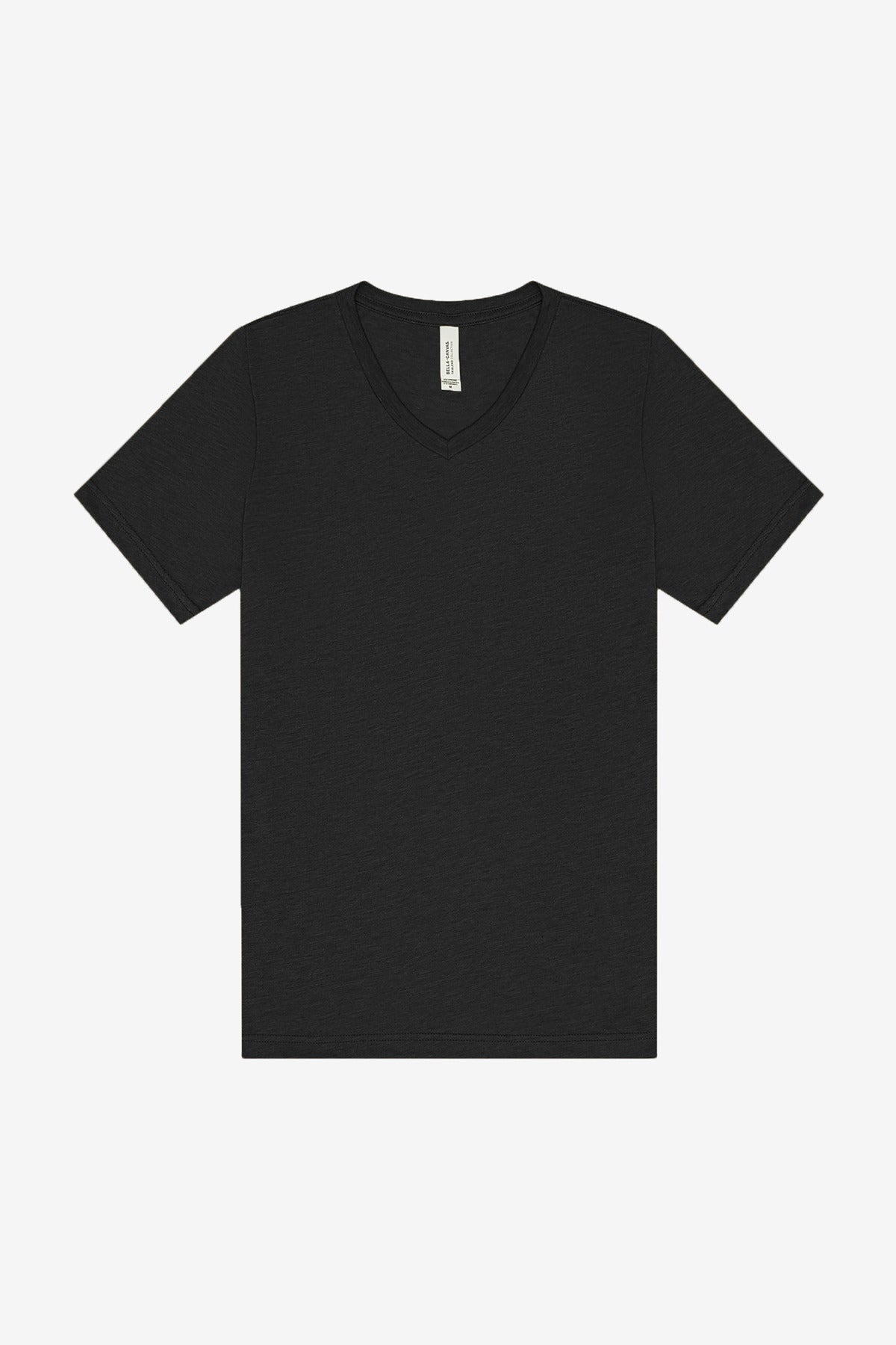Custom Charcoal-Black Triblend Unisex Triblend V-Neck Tee BC3415, personalized by SanCanDo Swag in Argyle, TX