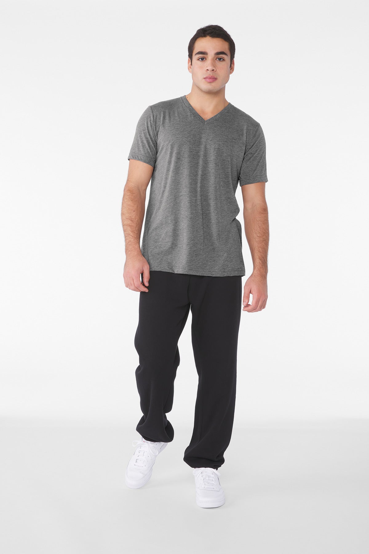 Custom Grey Triblend Unisex Triblend V-Neck Tee BC3415, personalized by SanCanDo Swag in Argyle, TX