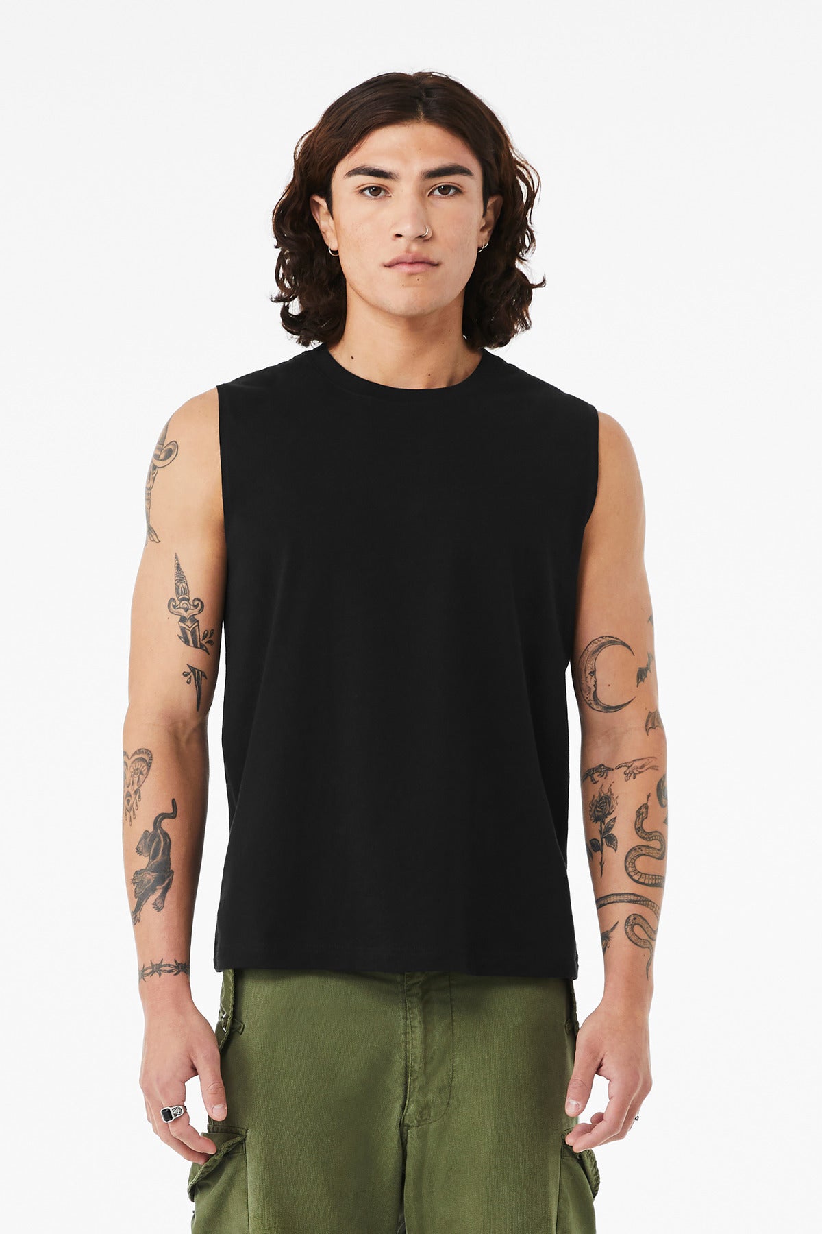 Custom Black Unisex Jersey Muscle Tank BC3483, personalized by SanCanDo Swag in Argyle, TX