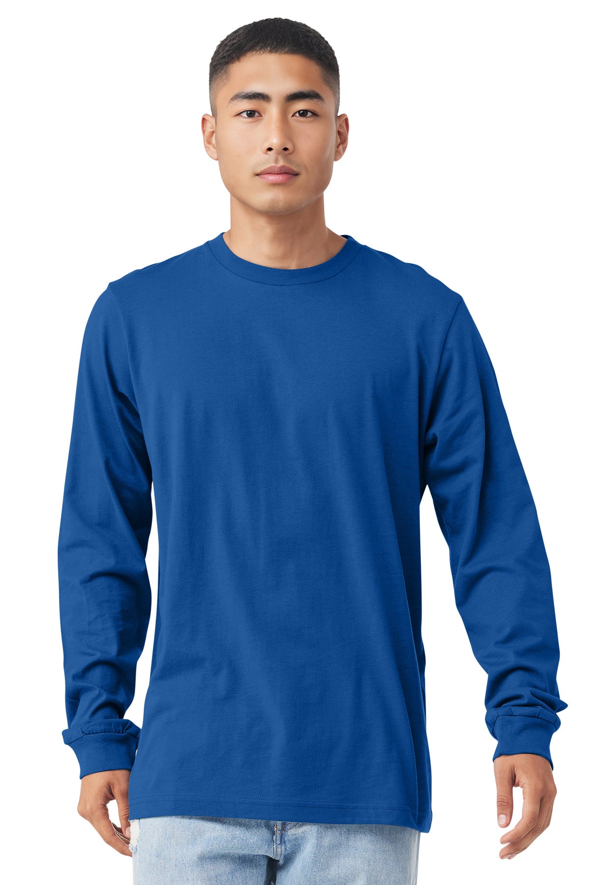 Custom True Royal Unisex Jersey Long Sleeve Tee BC3501, personalized by SanCanDo Swag in Argyle, TX