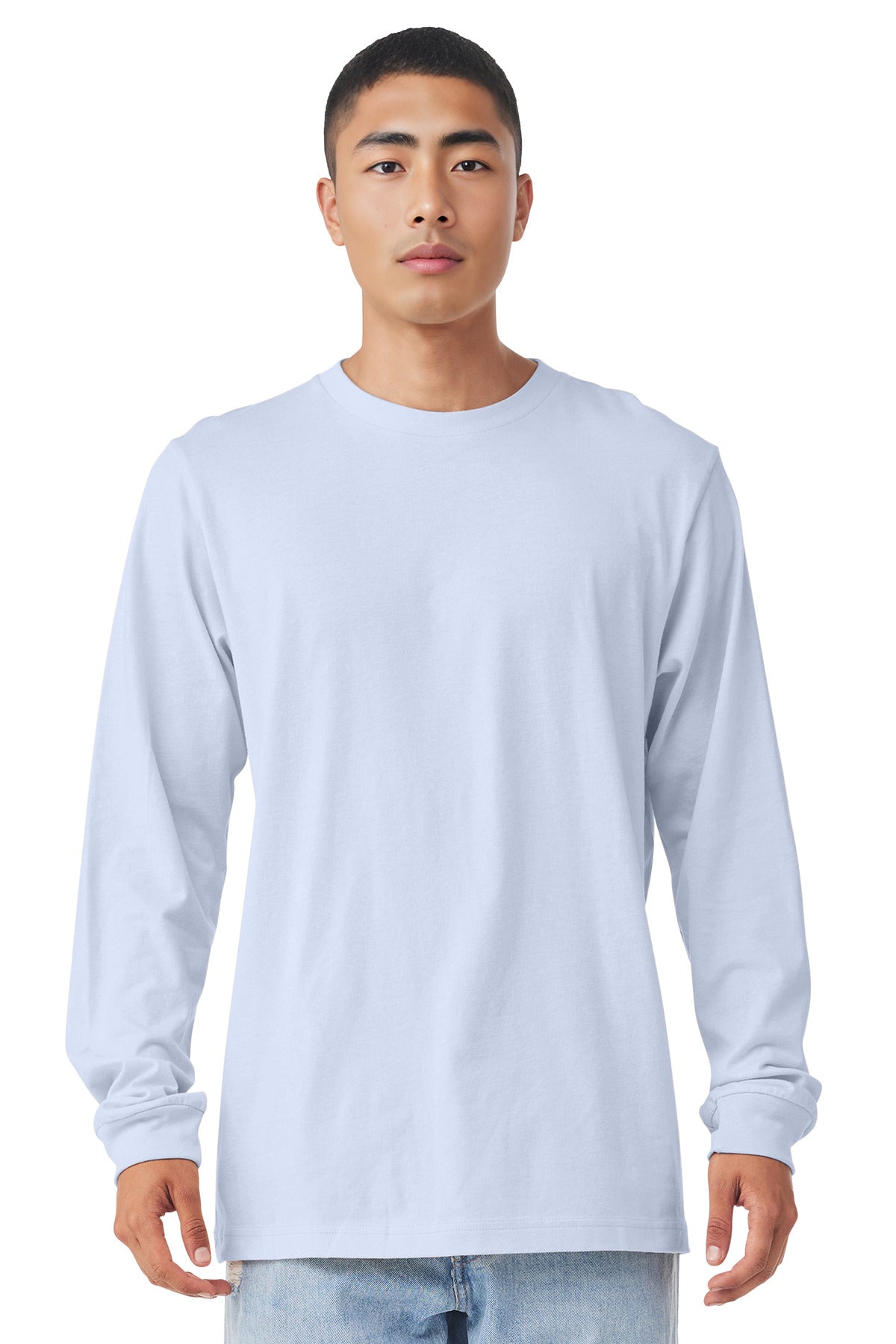 Custom Ash Unisex Jersey Long Sleeve Tee BC3501, personalized by SanCanDo Swag in Argyle, TX