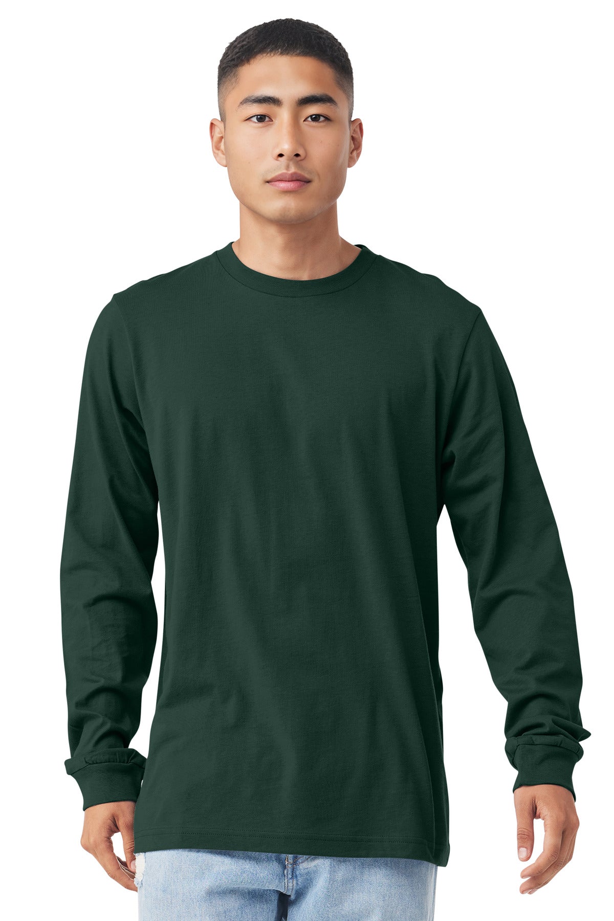 Custom Forest Unisex Jersey Long Sleeve Tee BC3501, personalized by SanCanDo Swag in Argyle, TX