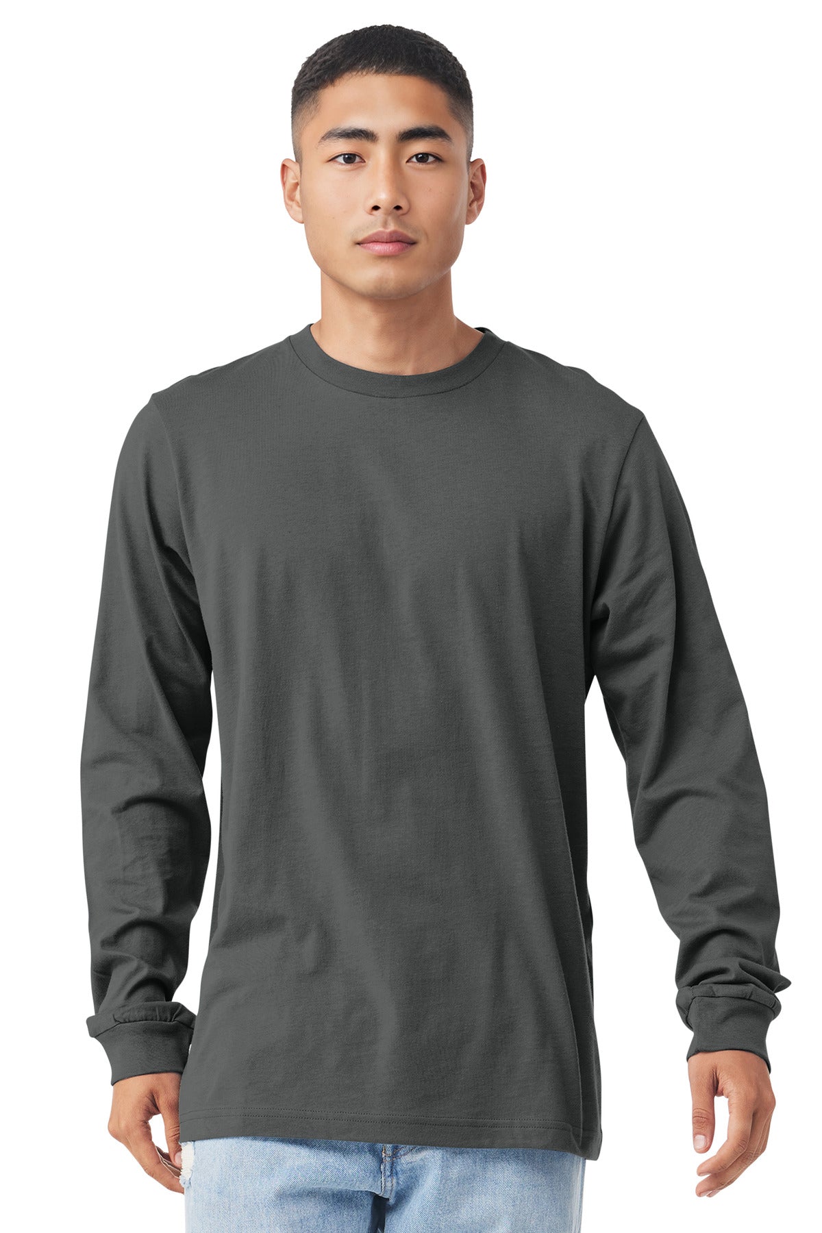 Custom Asphalt Unisex Jersey Long Sleeve Tee BC3501, personalized by SanCanDo Swag in Argyle, TX