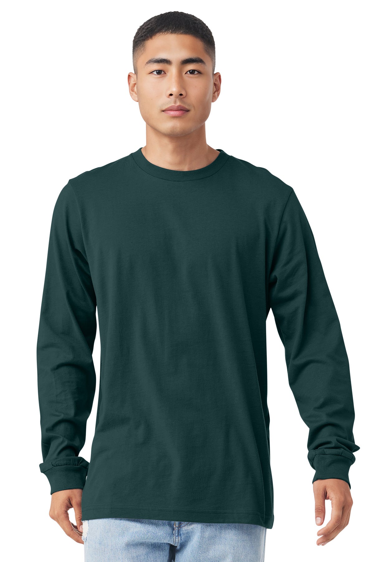 Custom Atlantic Unisex Jersey Long Sleeve Tee BC3501, personalized by SanCanDo Swag in Argyle, TX