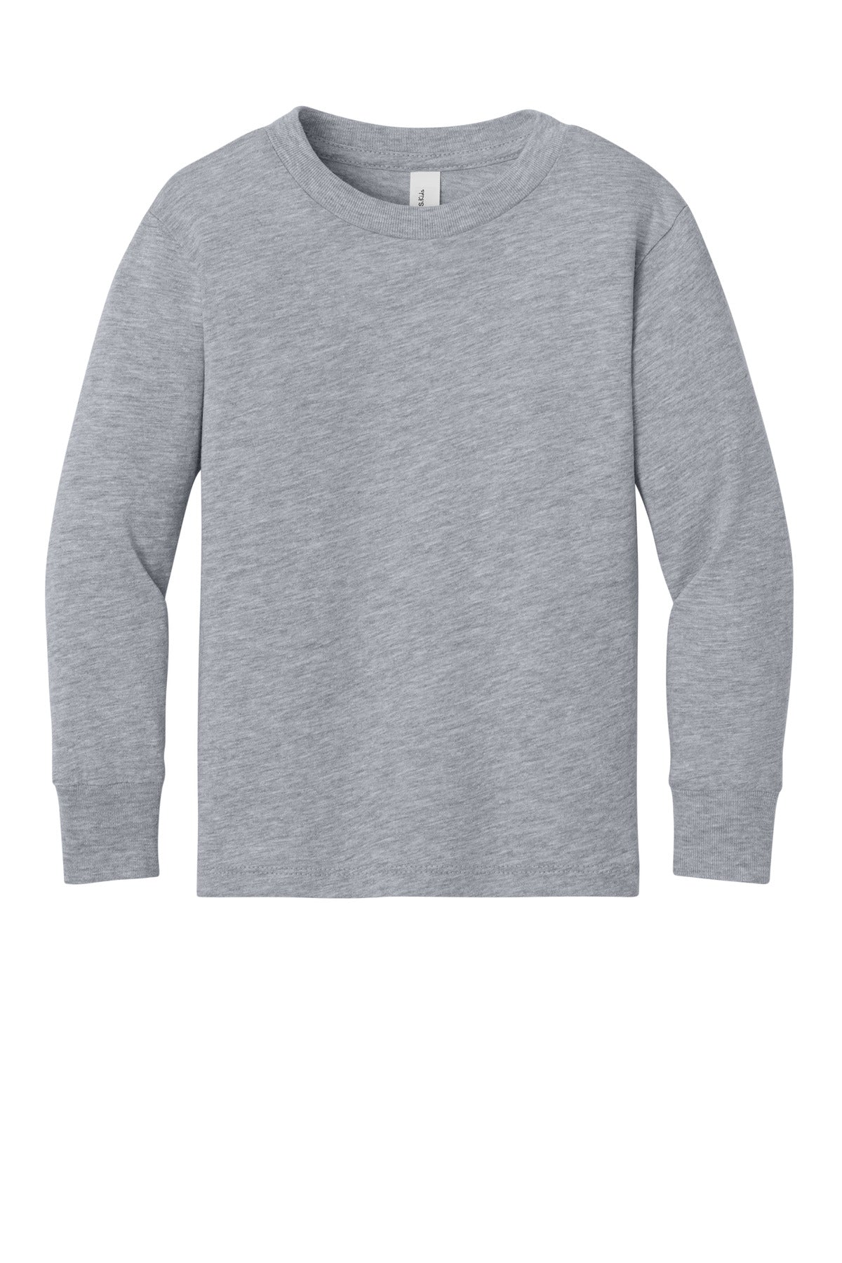Custom Athletic Heather Toddler Jersey Long Sleeve Tee BC3501T, personalized by SanCanDo Swag in Argyle, TX