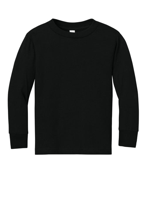 Custom Black Toddler Jersey Long Sleeve Tee BC3501T, personalized by SanCanDo Swag in Argyle, TX