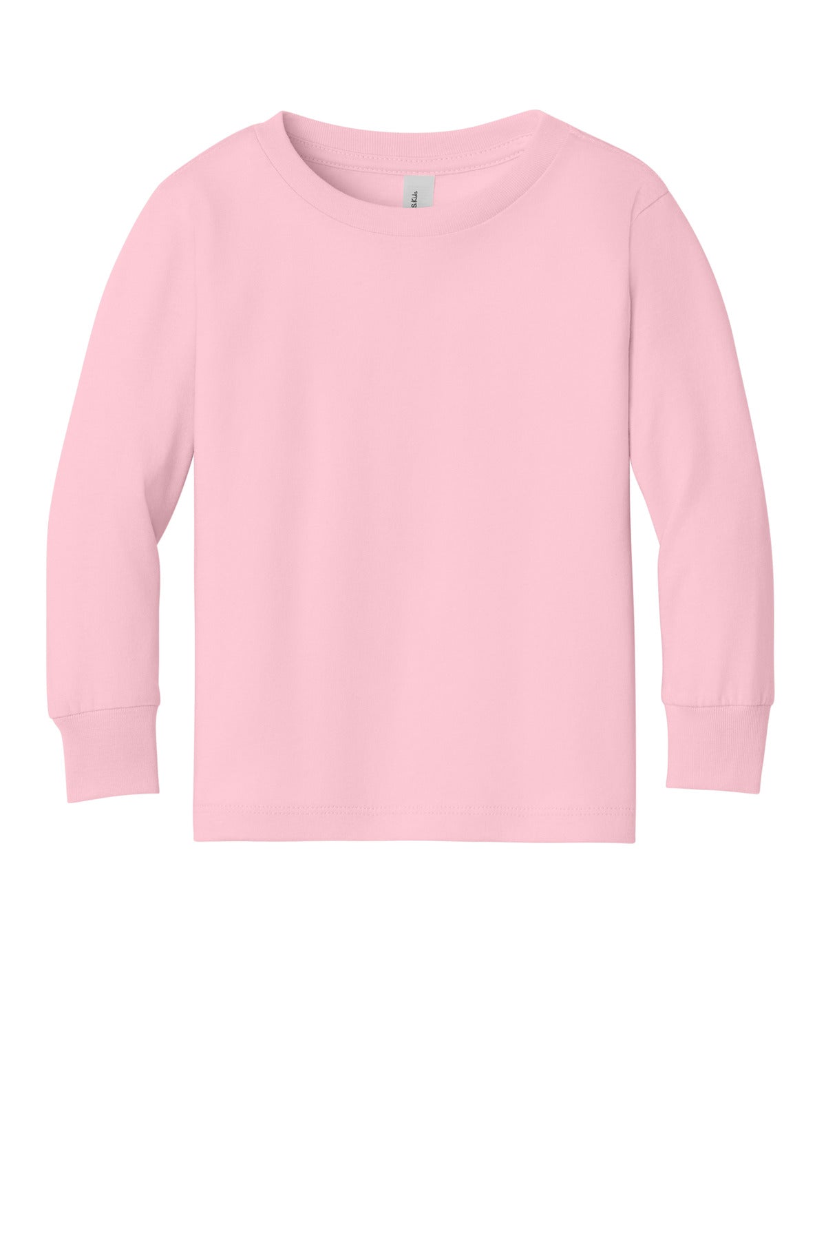 Custom Pink Toddler Jersey Long Sleeve Tee BC3501T, personalized by SanCanDo Swag in Argyle, TX
