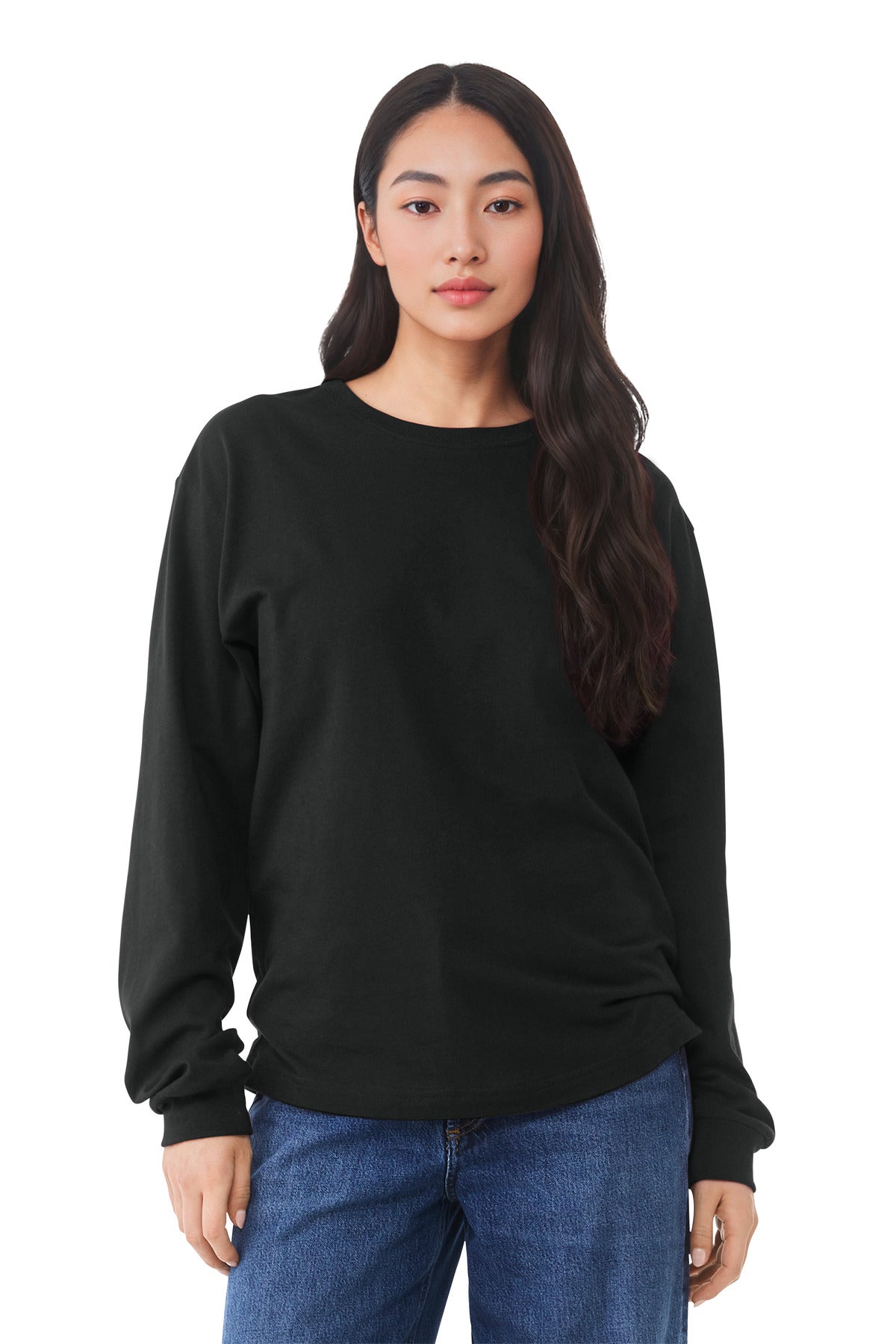 Custom Vintage Black 6-Ounce Heavyweight Long Sleeve Tee BC3511, personalized by SanCanDo Swag in Argyle, TX