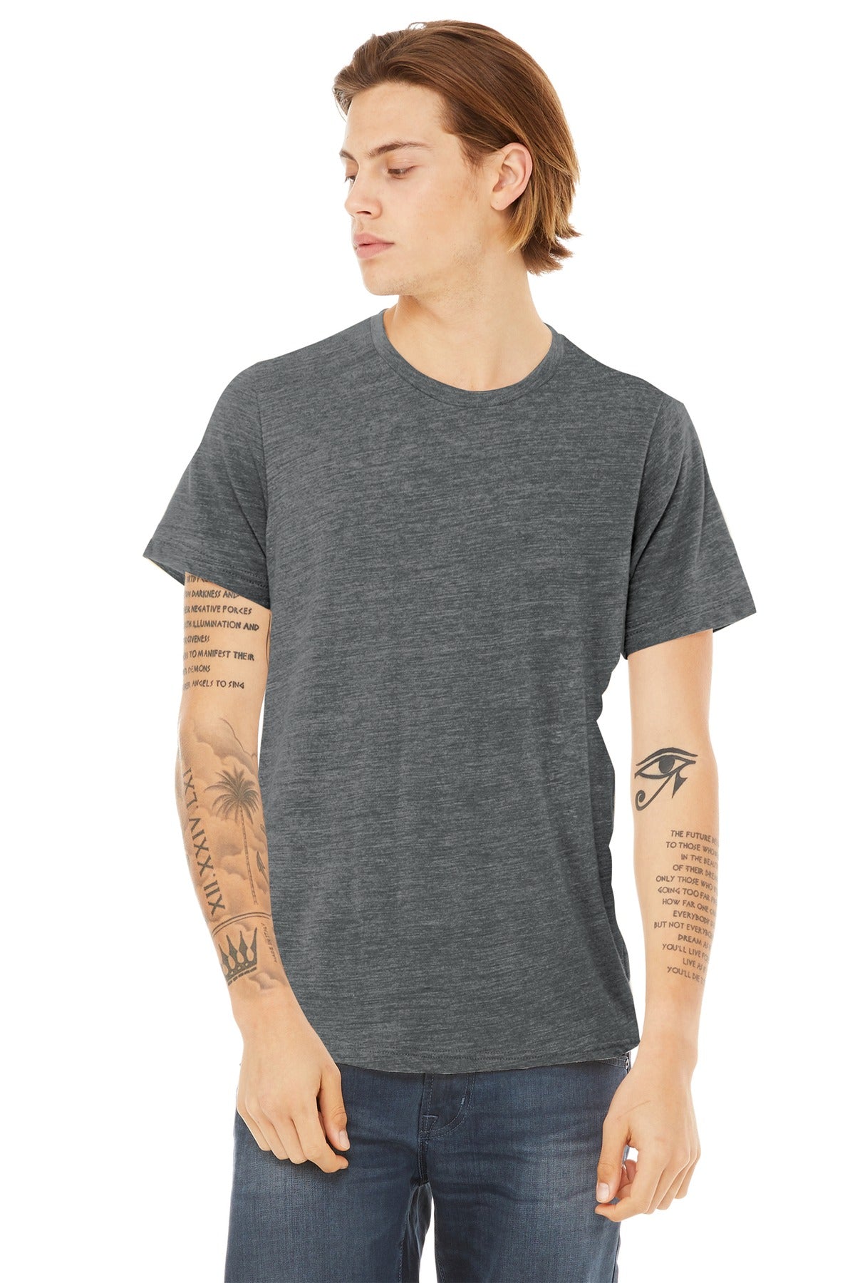 Custom Asphalt Slub Unisex Poly-Cotton Tee BC3650, personalized by SanCanDo Swag in Argyle, TX