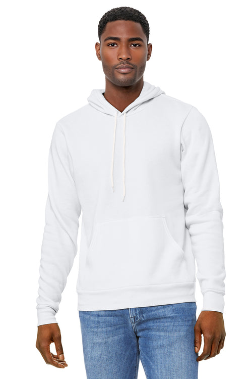 Custom DTG White Unisex Sponge Fleece Pullover Hoodie BC3719, personalized by SanCanDo Swag in Argyle, TX