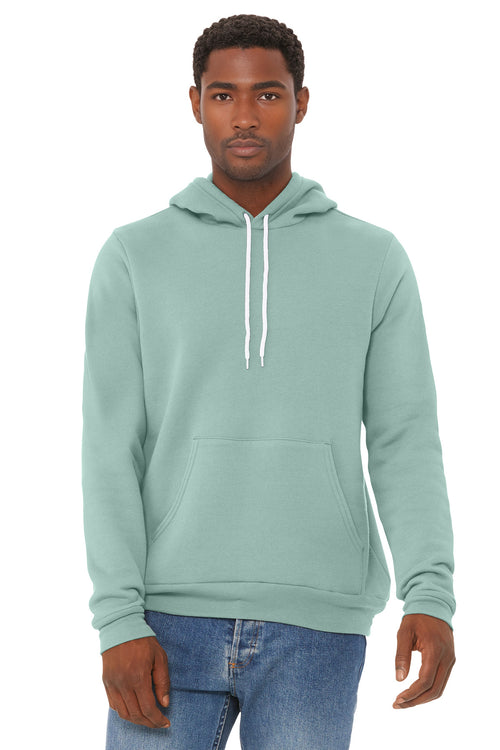 Custom Dusty Blue Unisex Sponge Fleece Pullover Hoodie BC3719, personalized by SanCanDo Swag in Argyle, TX