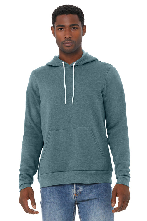 Custom Heather Slate Unisex Sponge Fleece Pullover Hoodie BC3719, personalized by SanCanDo Swag in Argyle, TX