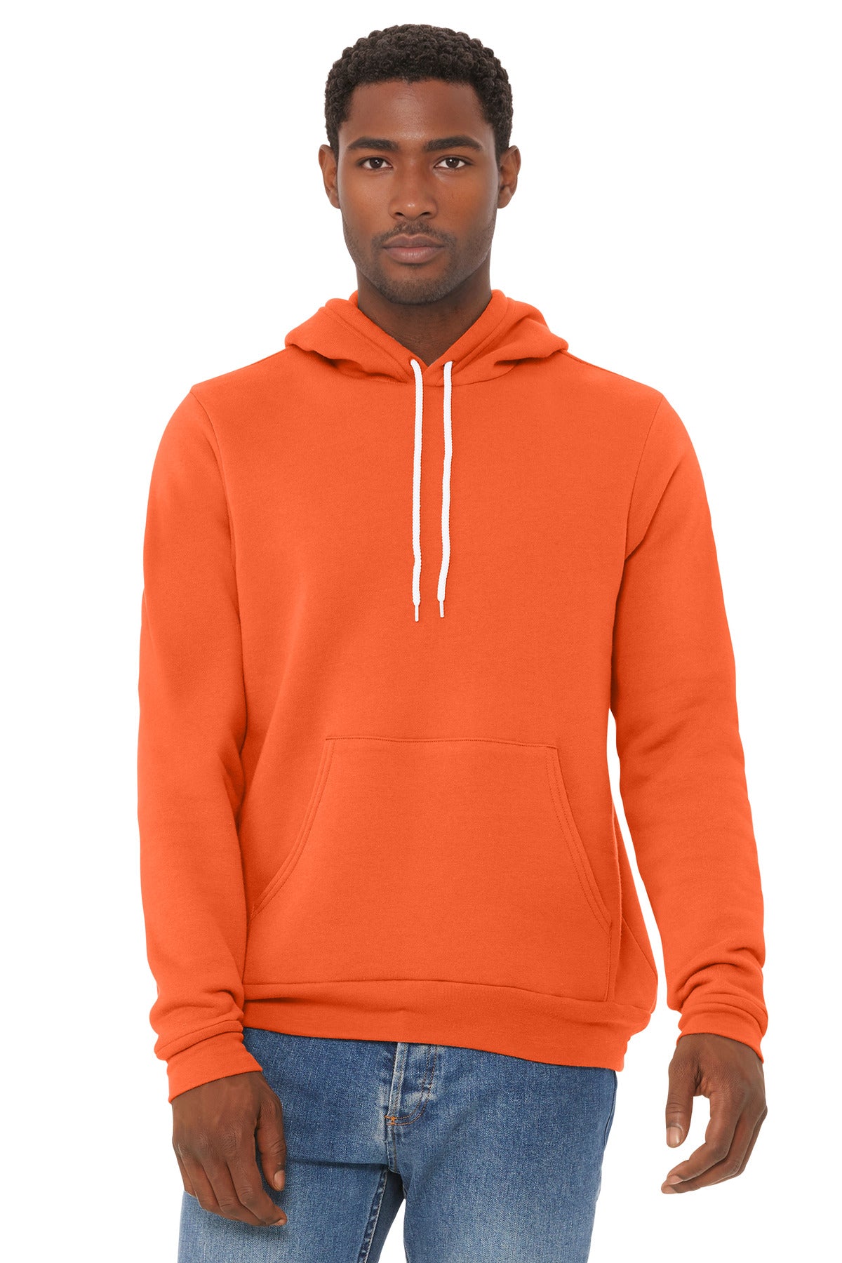 Custom Orange Unisex Sponge Fleece Pullover Hoodie BC3719, personalized by SanCanDo Swag in Argyle, TX