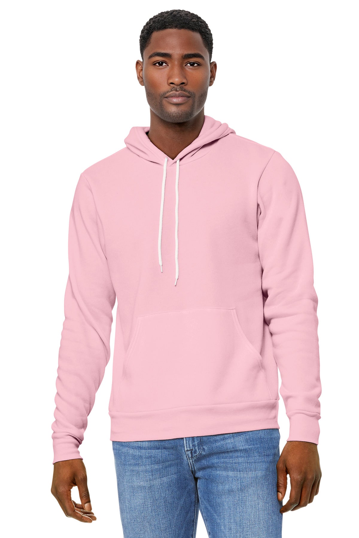 Custom Pink Unisex Sponge Fleece Pullover Hoodie BC3719, personalized by SanCanDo Swag in Argyle, TX