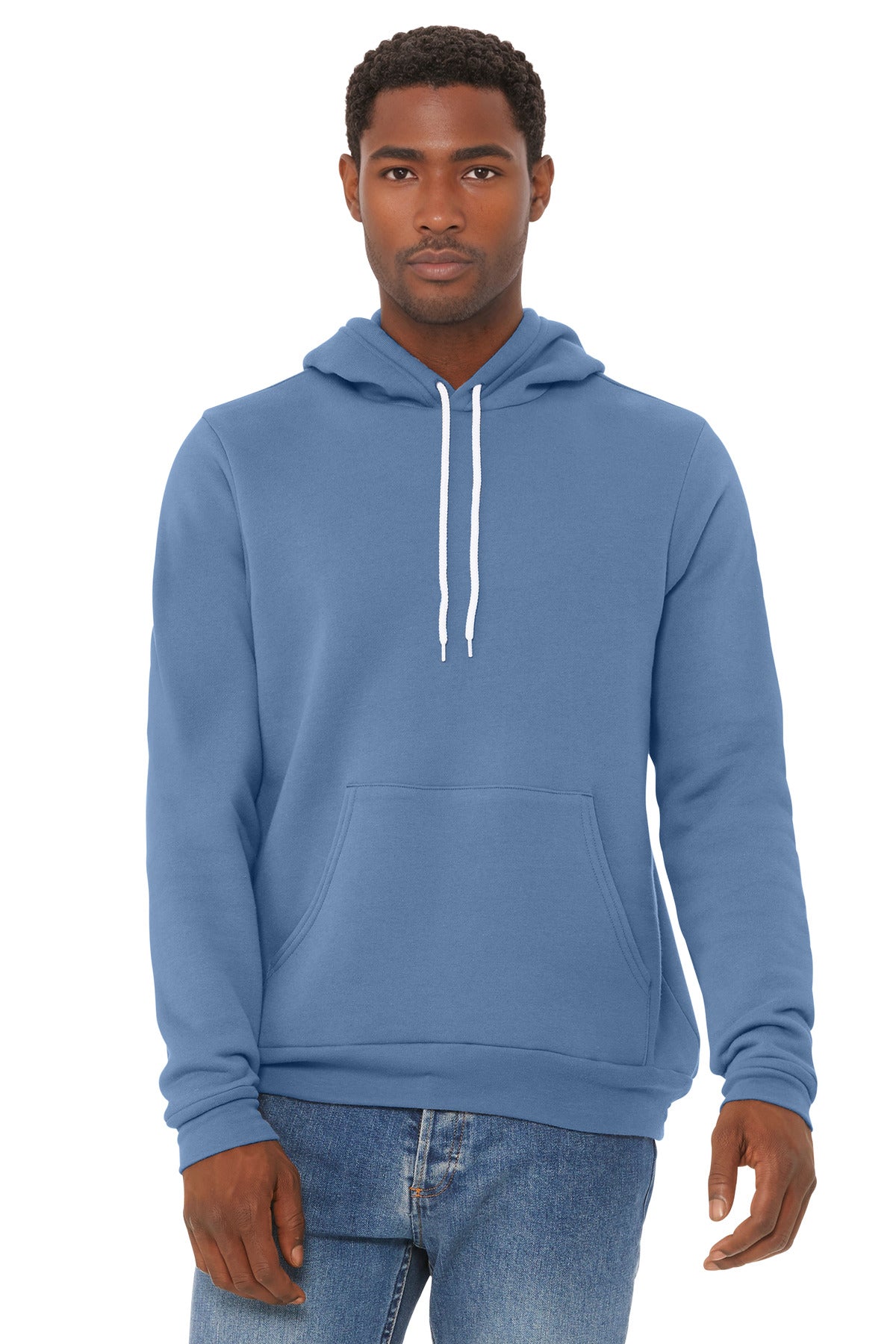Custom Lavender Blue Unisex Sponge Fleece Pullover Hoodie BC3719, personalized by SanCanDo Swag in Argyle, TX