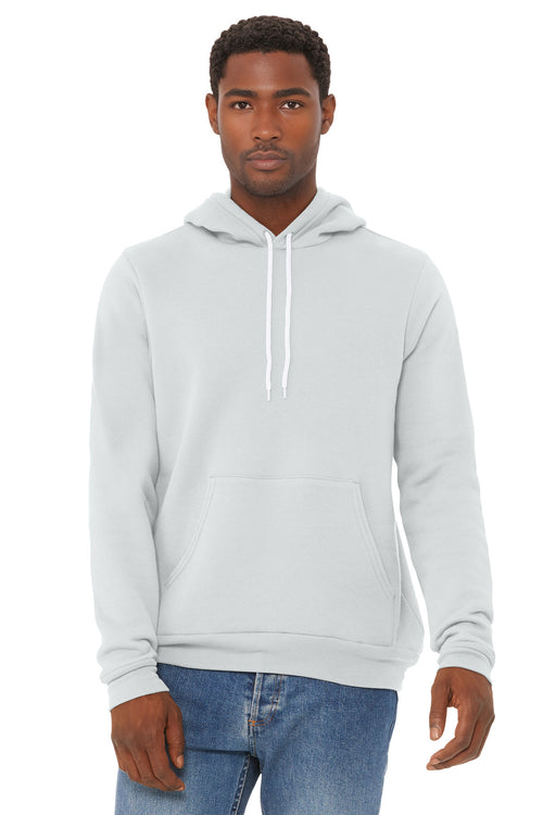 Custom Silver Unisex Sponge Fleece Pullover Hoodie BC3719, personalized by SanCanDo Swag in Argyle, TX