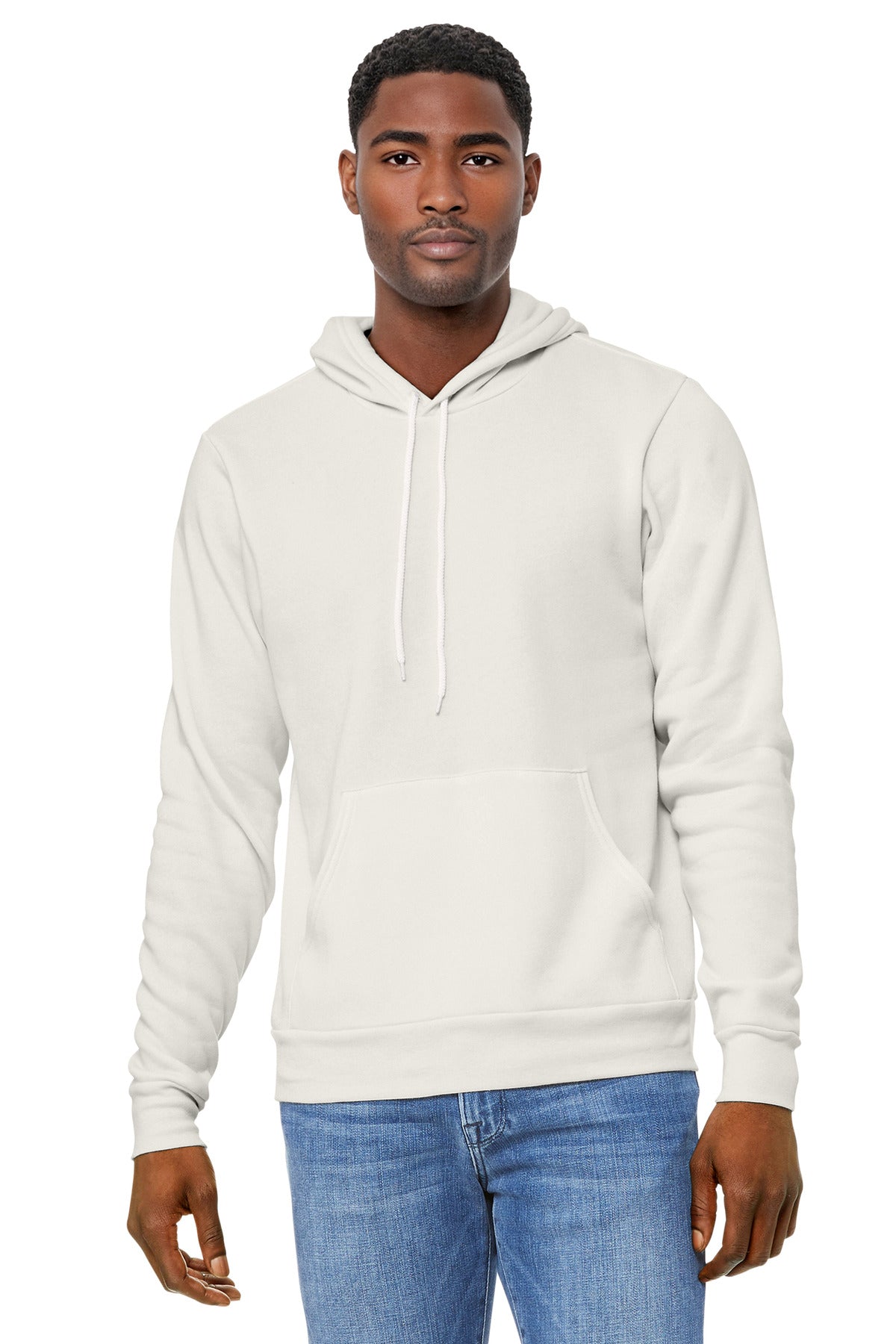 Custom Vintage White Unisex Sponge Fleece Pullover Hoodie BC3719, personalized by SanCanDo Swag in Argyle, TX