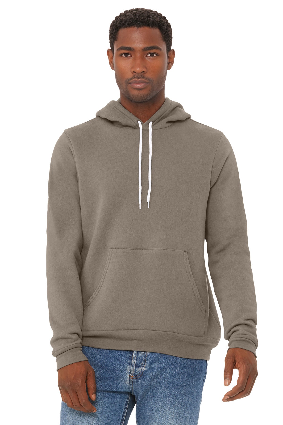 Custom Tan Unisex Sponge Fleece Pullover Hoodie BC3719, personalized by SanCanDo Swag in Argyle, TX