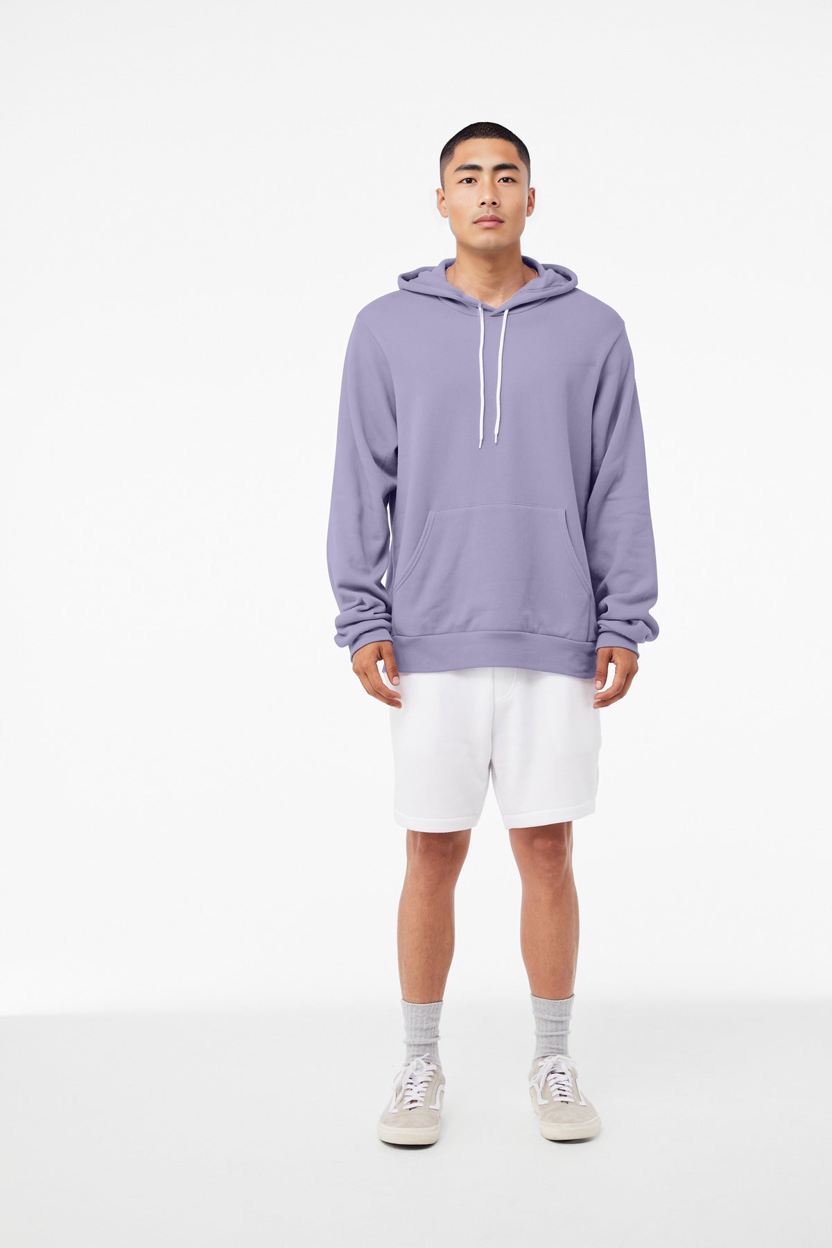 Custom Dark Lavender Unisex Sponge Fleece Pullover Hoodie BC3719, personalized by SanCanDo Swag in Argyle, TX
