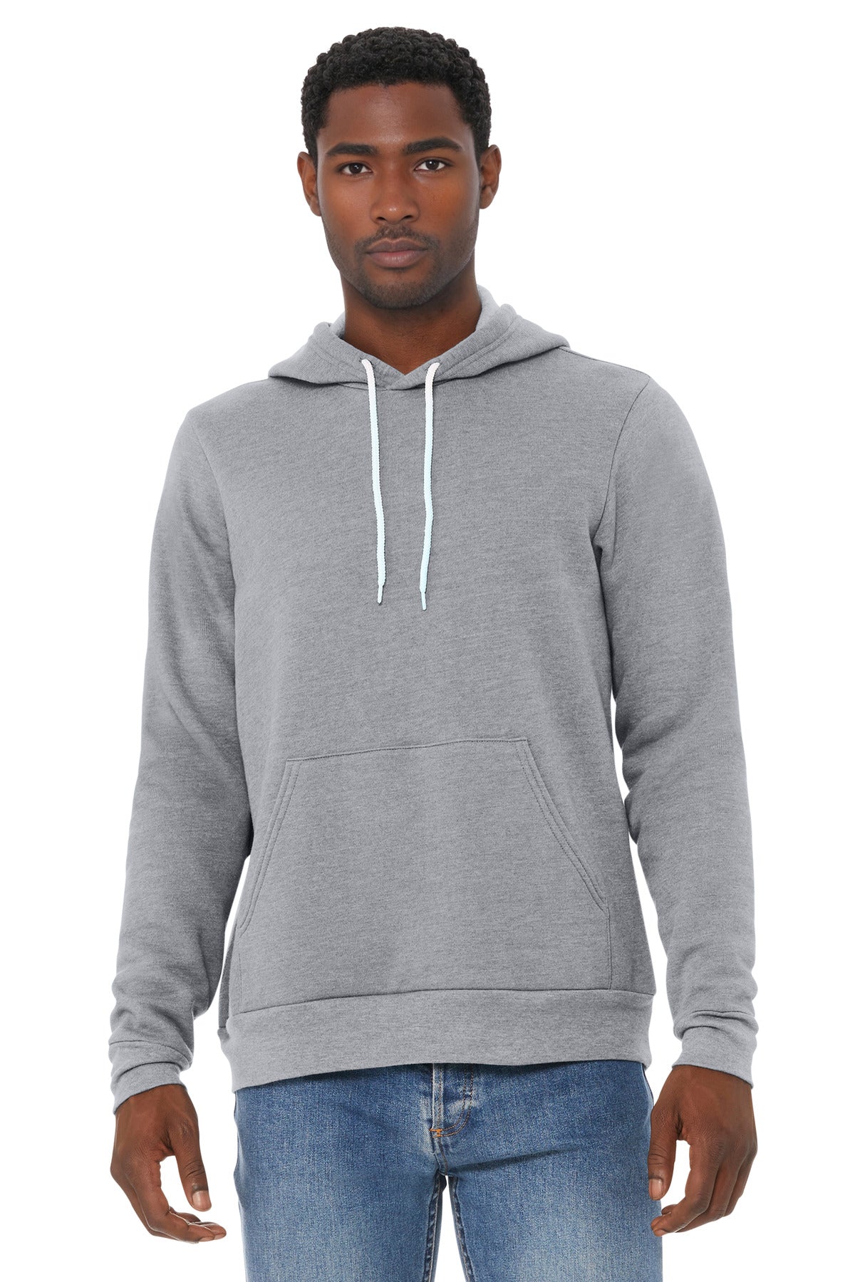 Custom Athletic Heather Unisex Sponge Fleece Pullover Hoodie BC3719, personalized by SanCanDo Swag in Argyle, TX