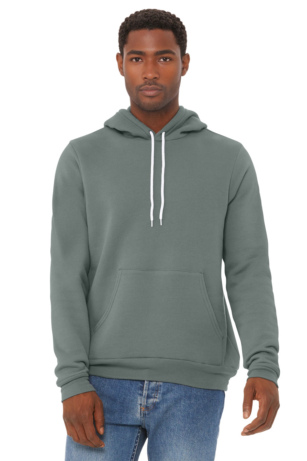 Custom Blue Storm Unisex Sponge Fleece Pullover Hoodie BC3719, personalized by SanCanDo Swag in Argyle, TX