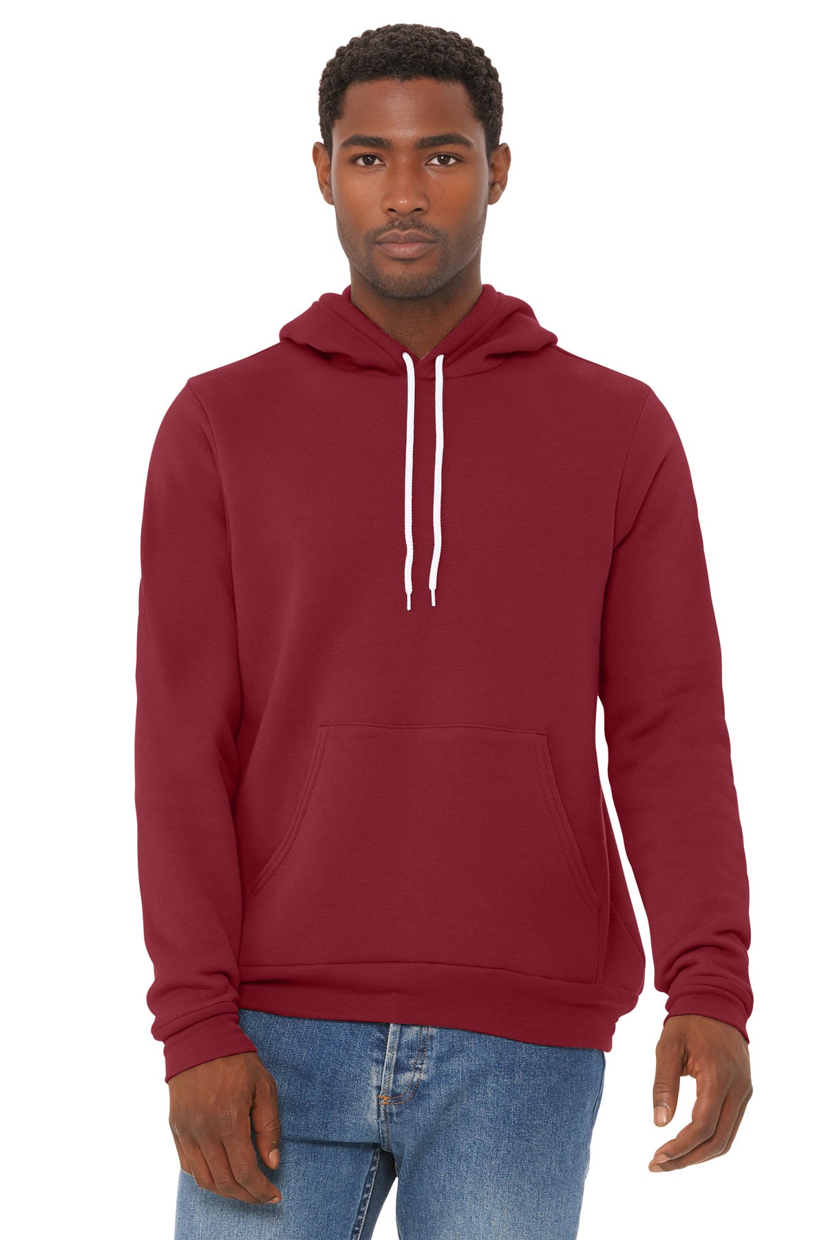 Custom Cardinal Unisex Sponge Fleece Pullover Hoodie BC3719, personalized by SanCanDo Swag in Argyle, TX
