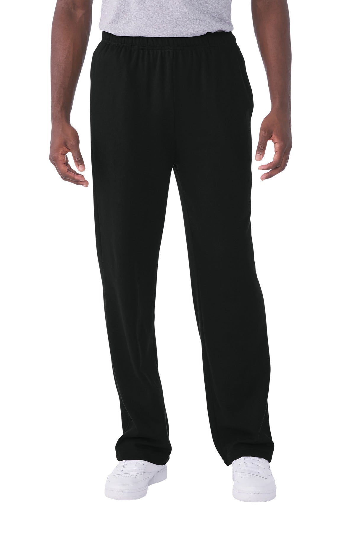 Custom Black Sponge Fleece Straight Leg Sweatpant BC3725, personalized by SanCanDo Swag in Argyle, TX