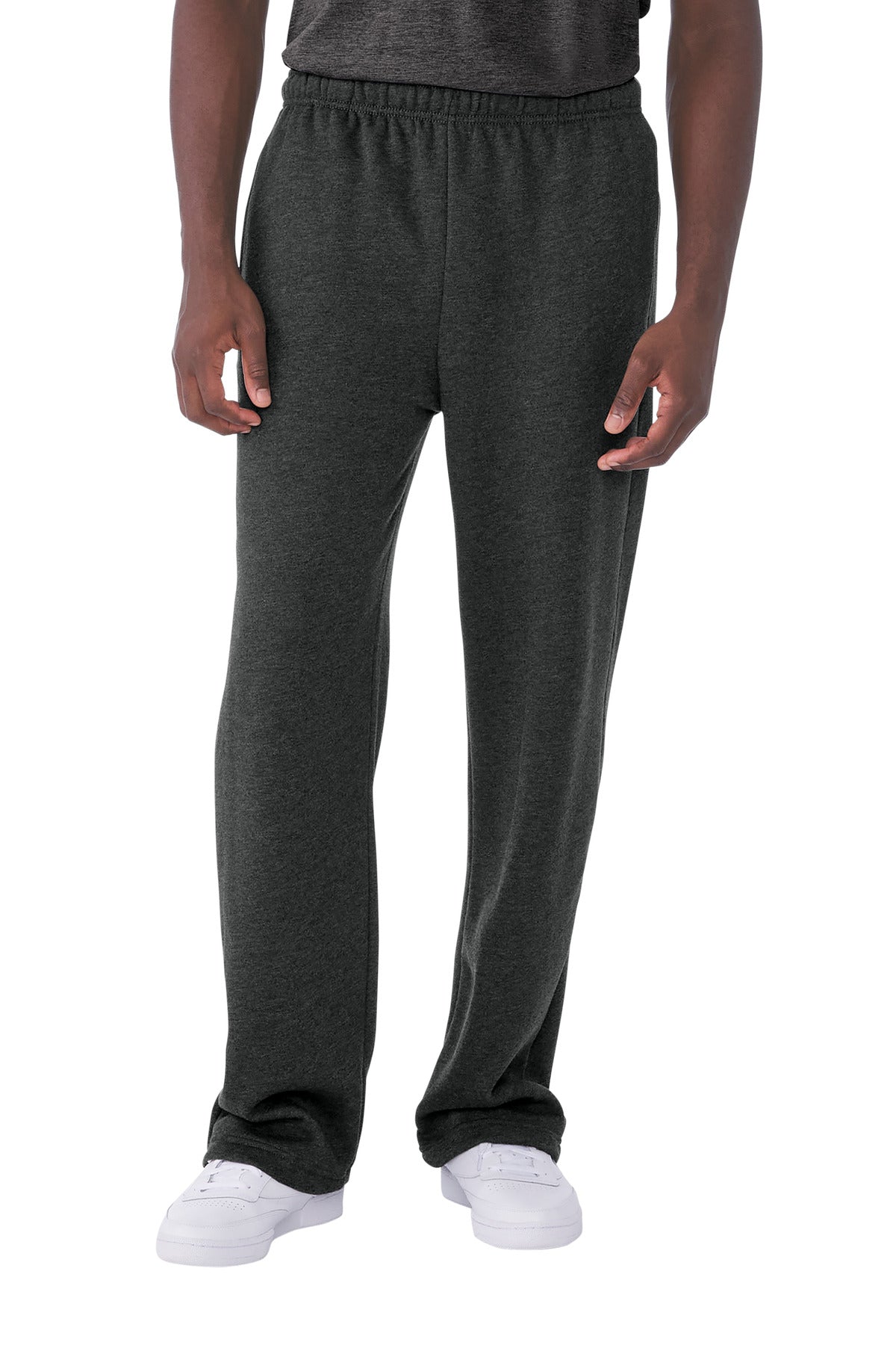 Custom Dark Grey Heather Sponge Fleece Straight Leg Sweatpant BC3725, personalized by SanCanDo Swag in Argyle, TX