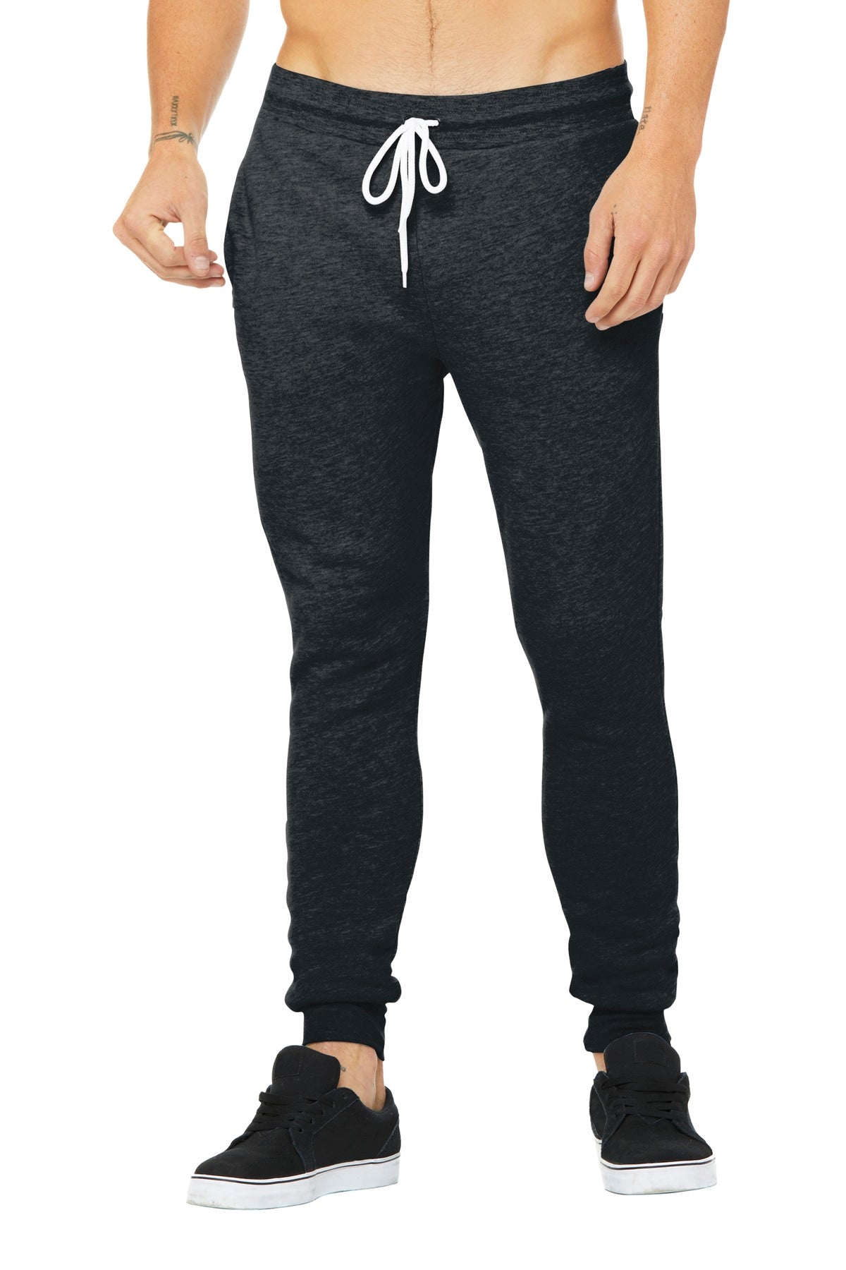 Custom Dark  Grey Heather Unisex Jogger Sweatpants BC3727, personalized by SanCanDo Swag in Argyle, TX