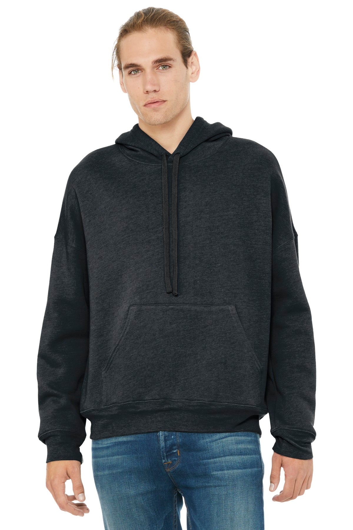 Custom Dark Grey Heather Unisex Sponge Fleece Pullover DTM Hoodie BC3729, personalized by SanCanDo Swag in Argyle, TX