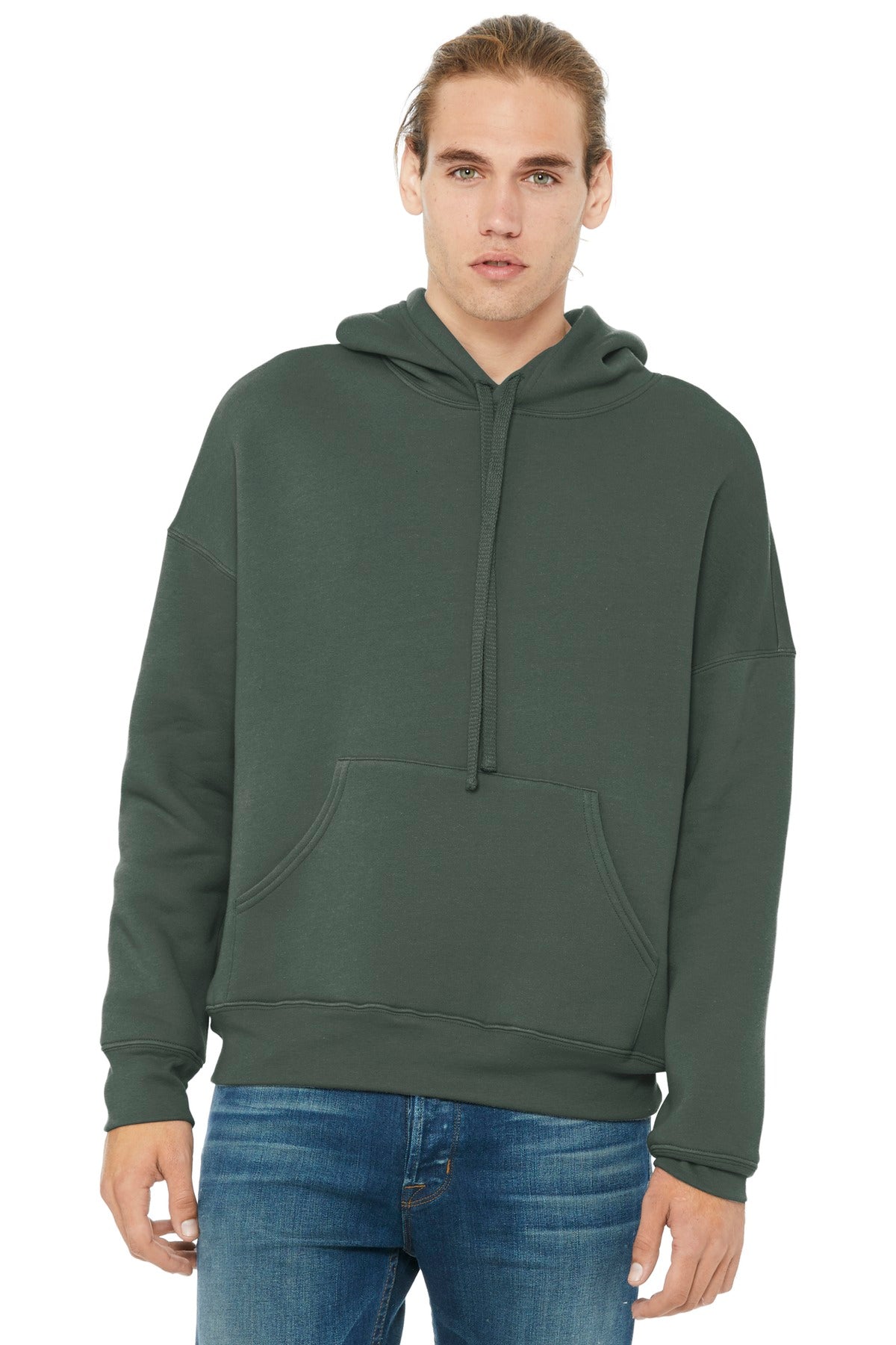 Custom Military Green Unisex Sponge Fleece Pullover DTM Hoodie BC3729, personalized by SanCanDo Swag in Argyle, TX