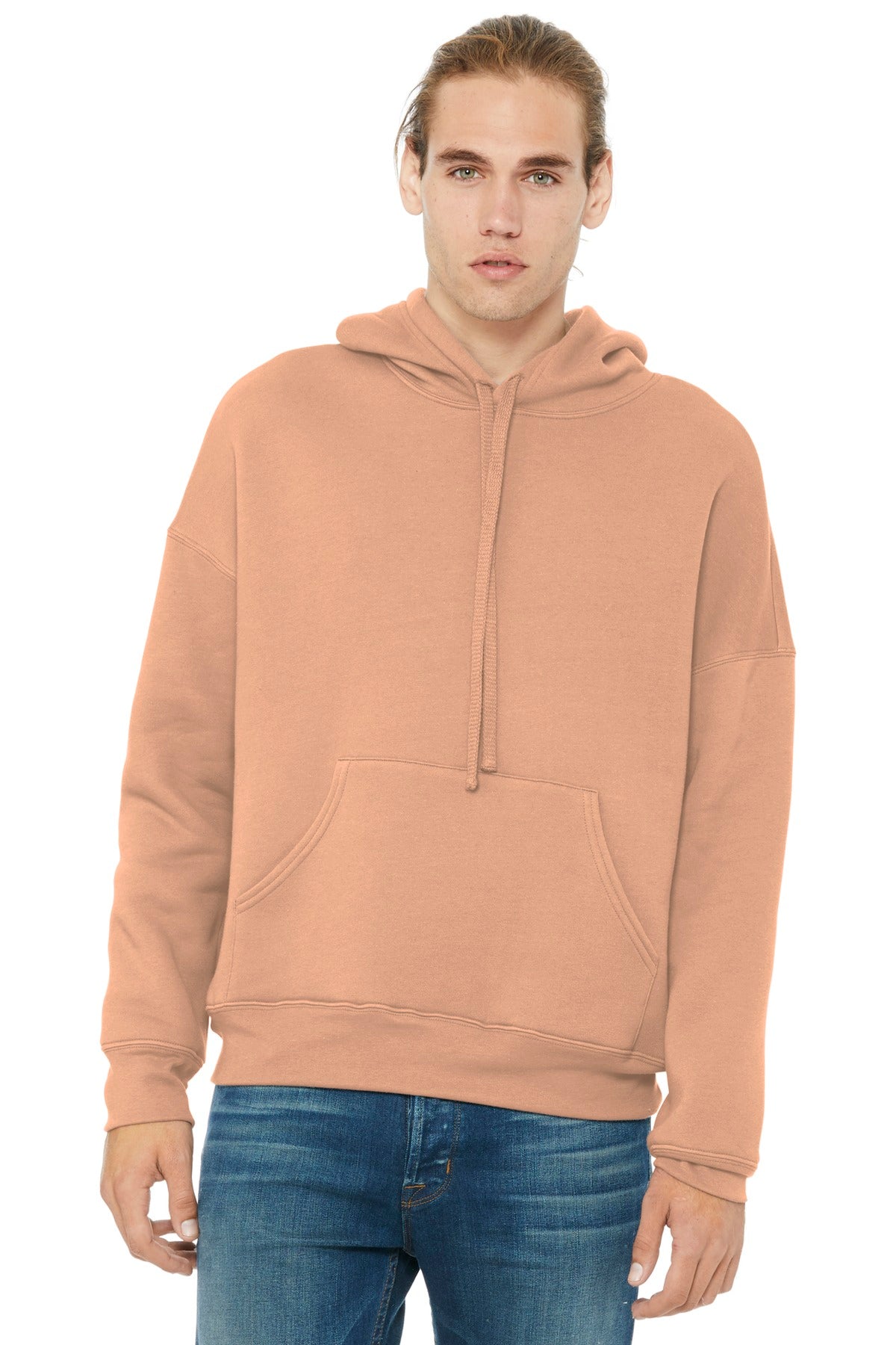 Custom Peach Unisex Sponge Fleece Pullover DTM Hoodie BC3729, personalized by SanCanDo Swag in Argyle, TX