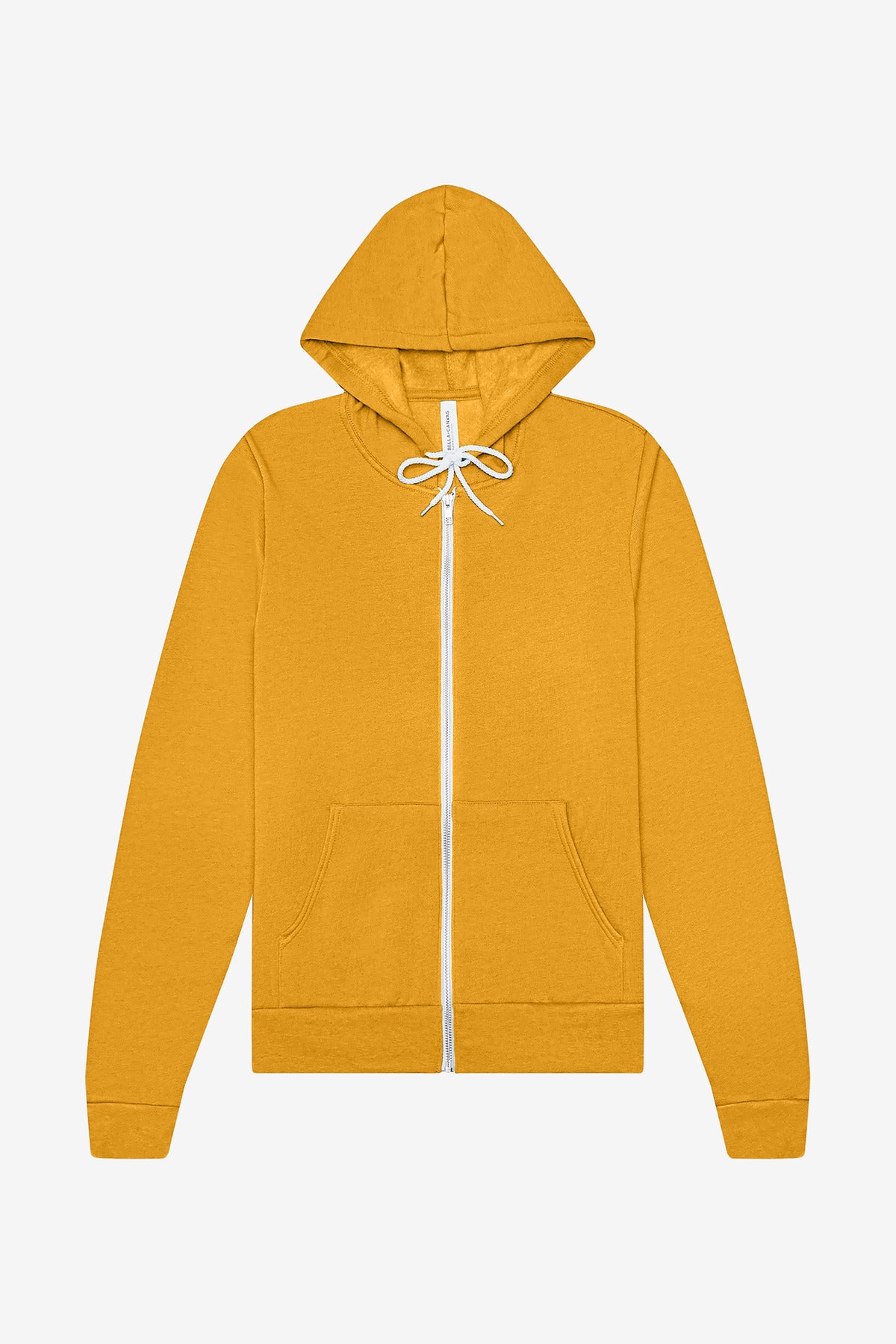Custom Heather Mustard Unisex Sponge Fleece Full-Zip Hoodie BC3739, personalized by SanCanDo Swag in Argyle, TX