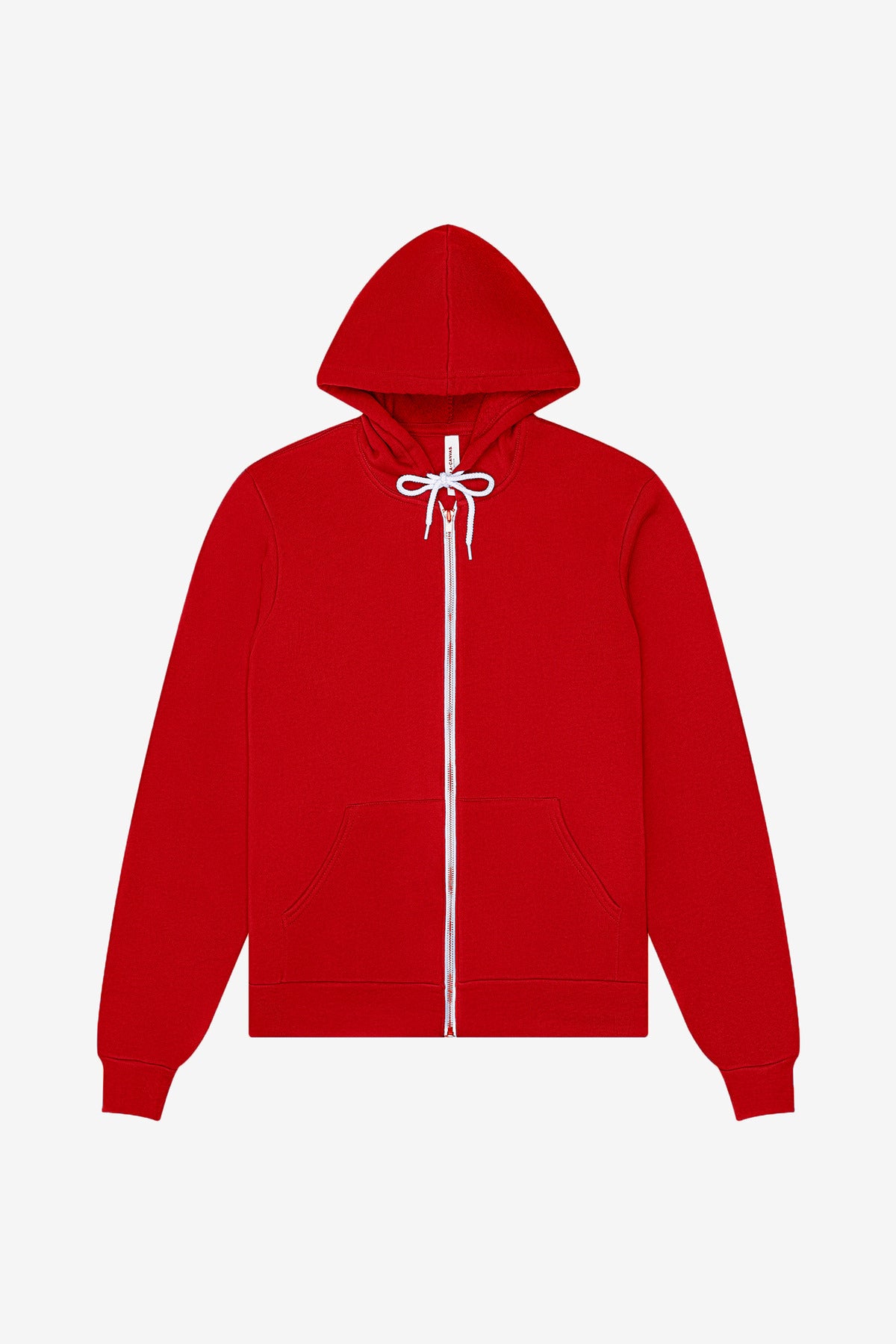 Custom Red Unisex Sponge Fleece Full-Zip Hoodie BC3739, personalized by SanCanDo Swag in Argyle, TX