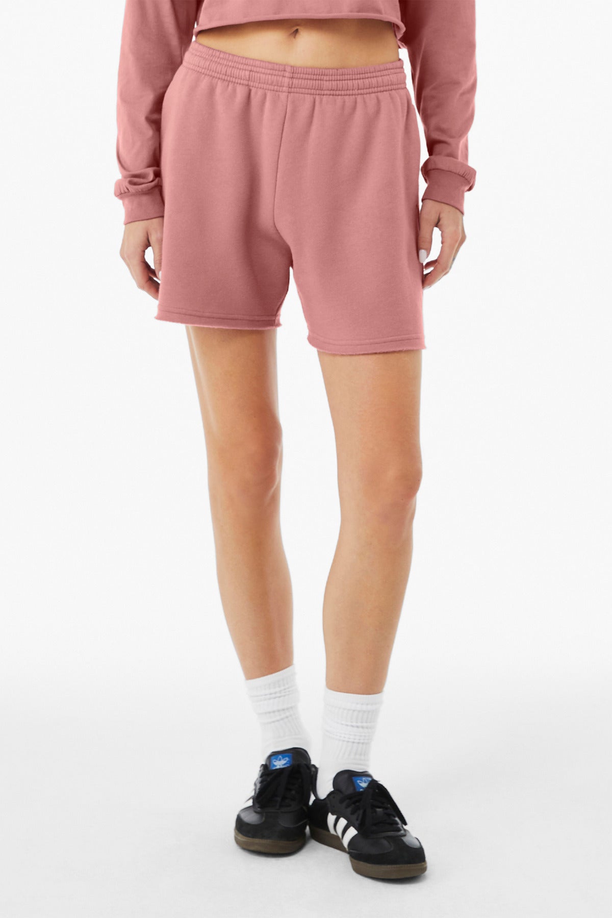 Custom Mauve Women's Cutoff Sweatshort BC3787, personalized by SanCanDo Swag in Argyle, TX