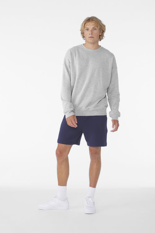 Custom Athletic Heather Sponge Fleece Drop Shoulder Sweatshirt BC3945, personalized by SanCanDo Swag in Argyle, TX