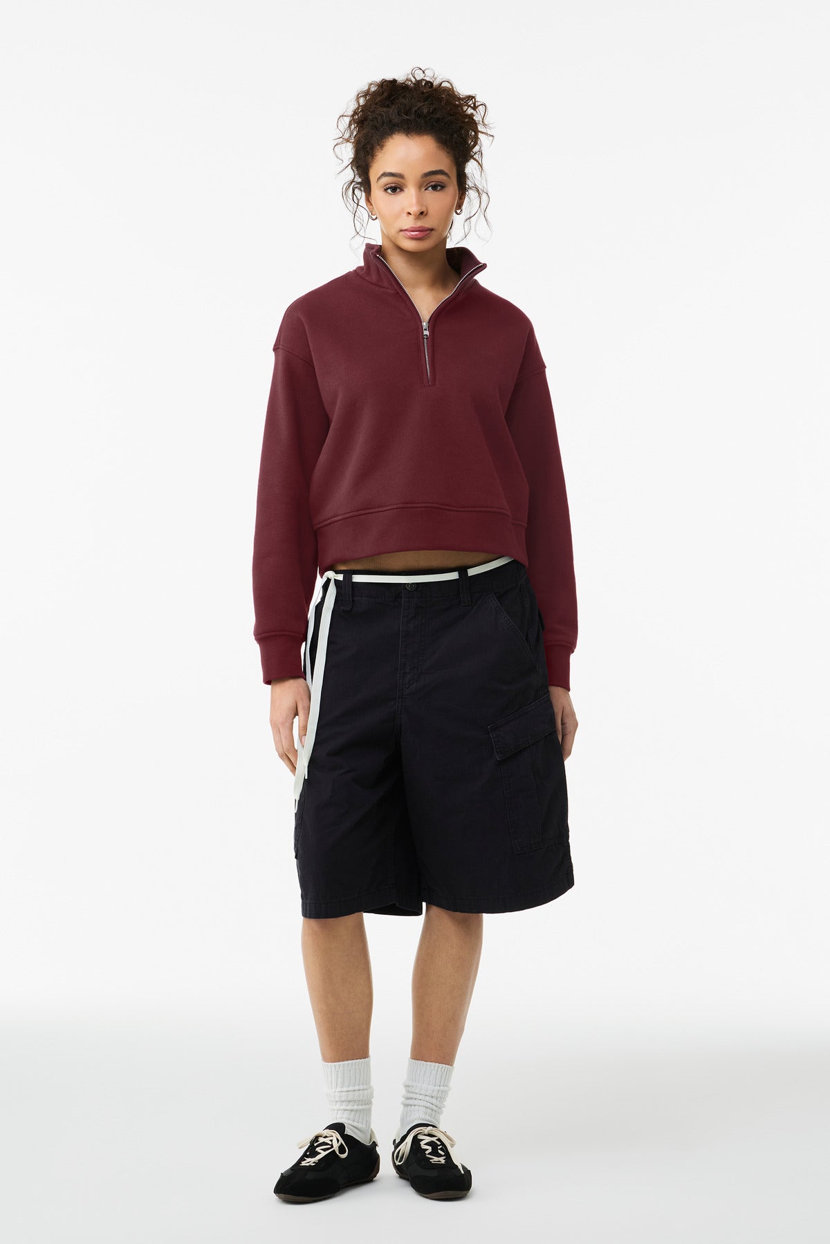 Custom Maroon Women's 10-Ounce 1/2-Zip Pullover BC4540, personalized by SanCanDo Swag in Argyle, TX