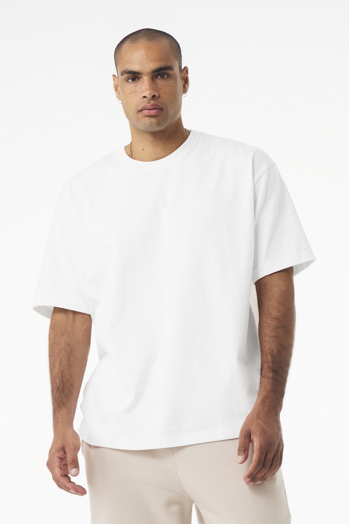 Custom White Unisex 7.5-Ounce Heavyweight Tee BC4610, personalized by SanCanDo Swag in Argyle, TX