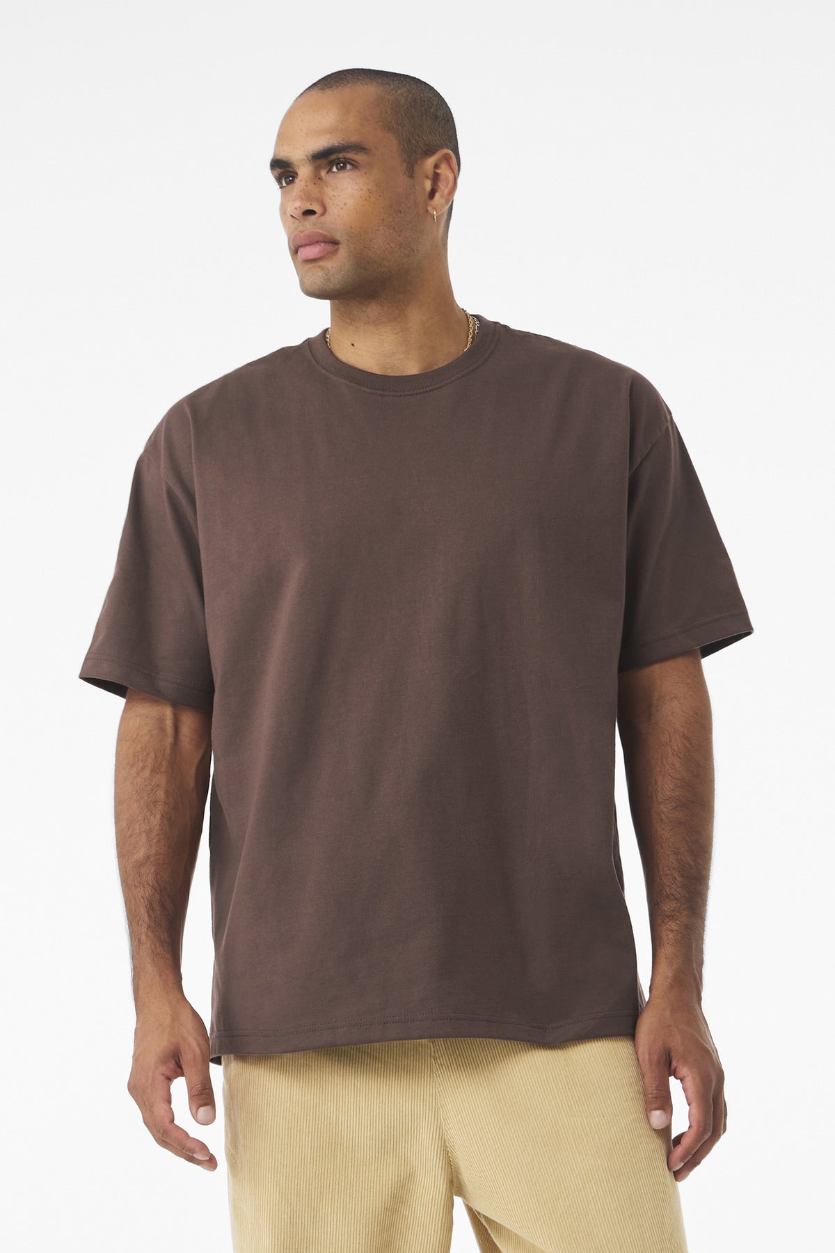 Custom Cocoa Unisex 7.5-Ounce Heavyweight Tee BC4610, personalized by SanCanDo Swag in Argyle, TX