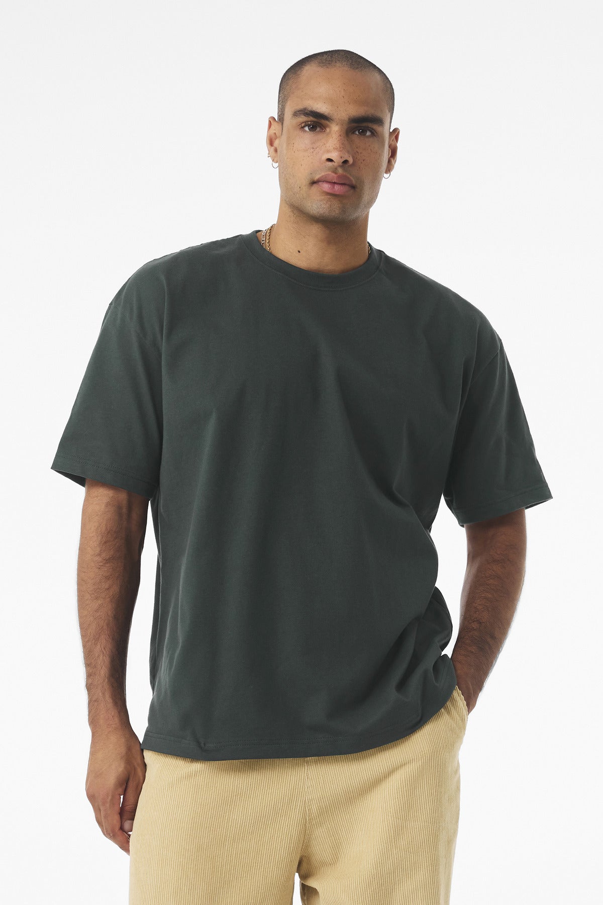 Custom Hunter Green Unisex 7.5-Ounce Heavyweight Tee BC4610, personalized by SanCanDo Swag in Argyle, TX