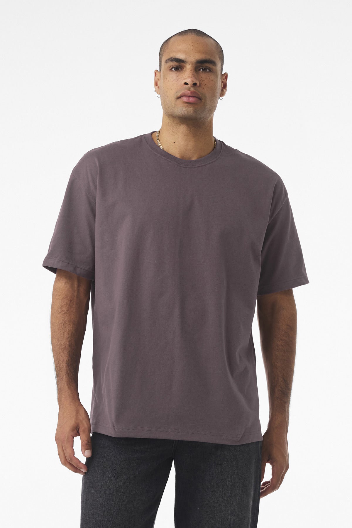Custom Purple Storm Unisex 7.5-Ounce Heavyweight Tee BC4610, personalized by SanCanDo Swag in Argyle, TX