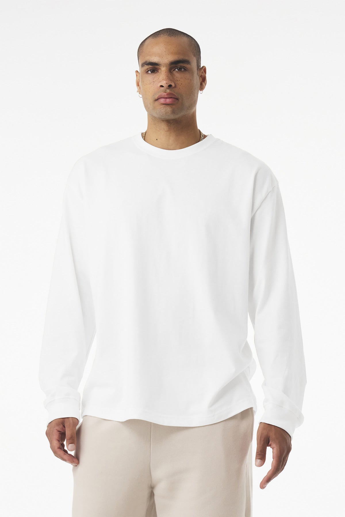 Custom White 7.5-Ounce Long Sleeve Tee BC4651, personalized by SanCanDo Swag in Argyle, TX