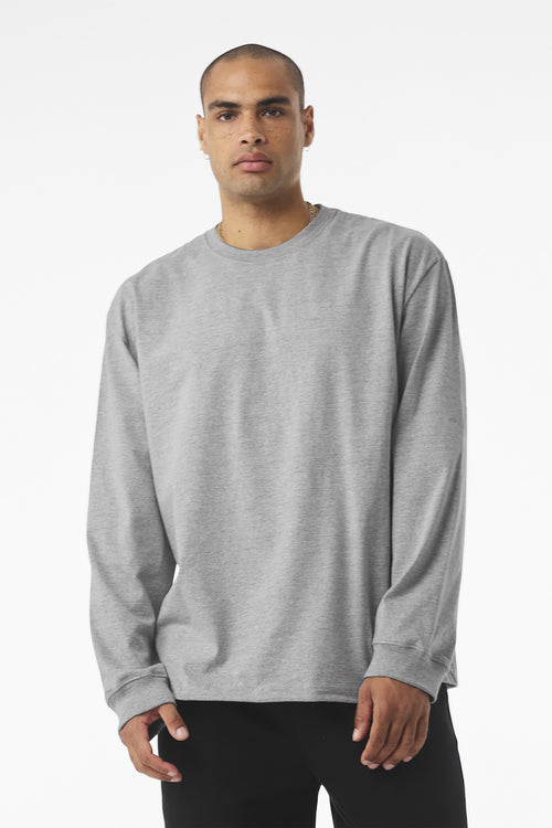 Custom Athletic Heather 7.5-Ounce Long Sleeve Tee BC4651, personalized by SanCanDo Swag in Argyle, TX