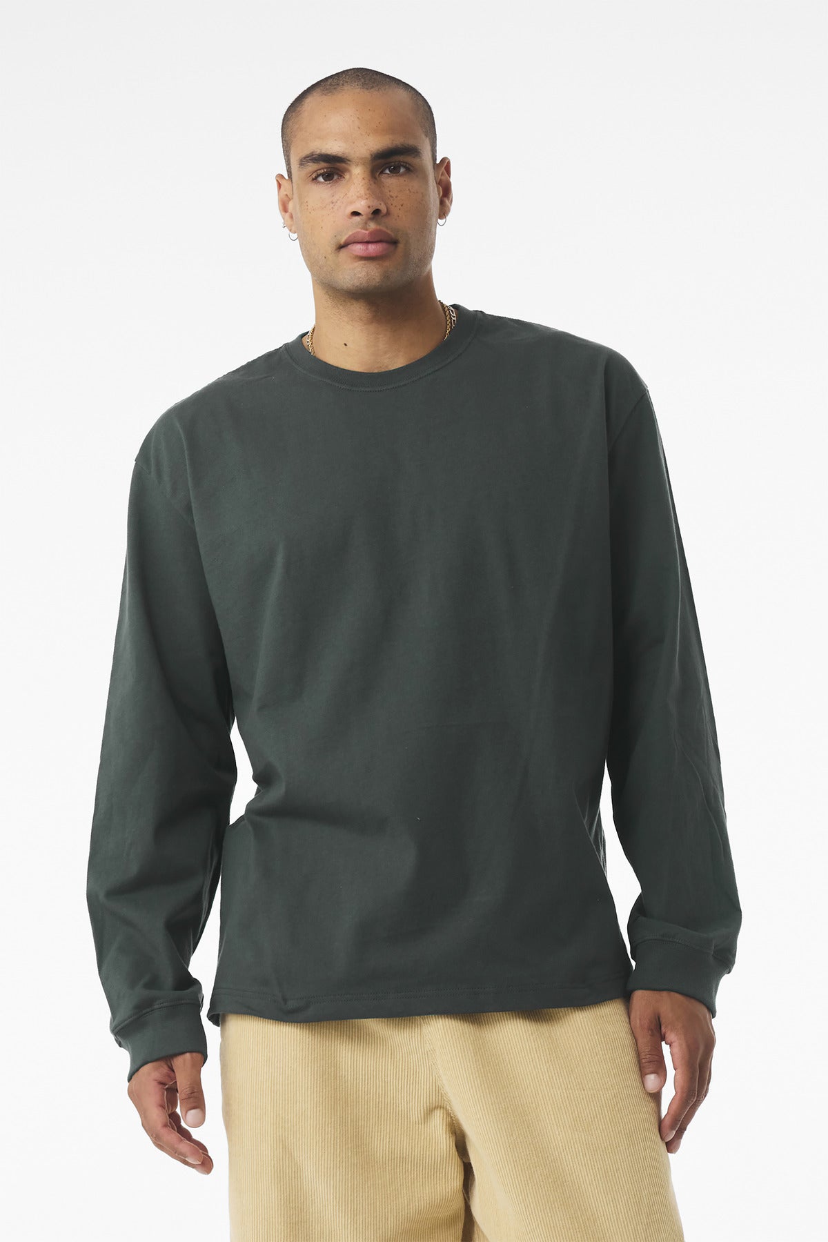 Custom Hunter Green 7.5-Ounce Long Sleeve Tee BC4651, personalized by SanCanDo Swag in Argyle, TX