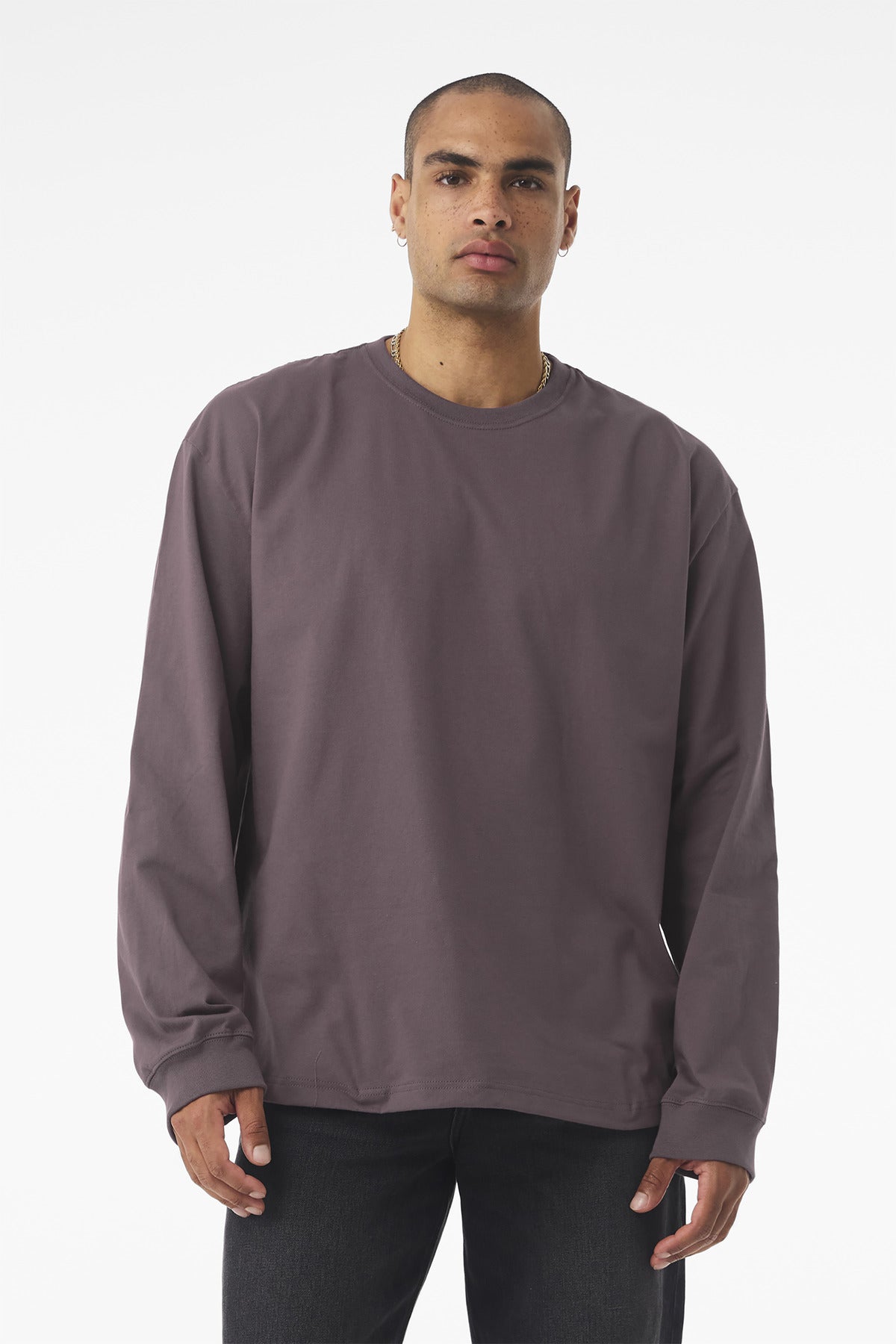 Custom Purple Storm 7.5-Ounce Long Sleeve Tee BC4651, personalized by SanCanDo Swag in Argyle, TX