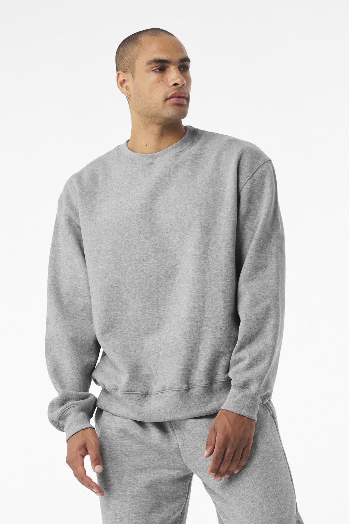 Custom Athletic Heather Unisex 10-Ounce Heavyweight Crewneck BC4711, personalized by SanCanDo Swag in Argyle, TX
