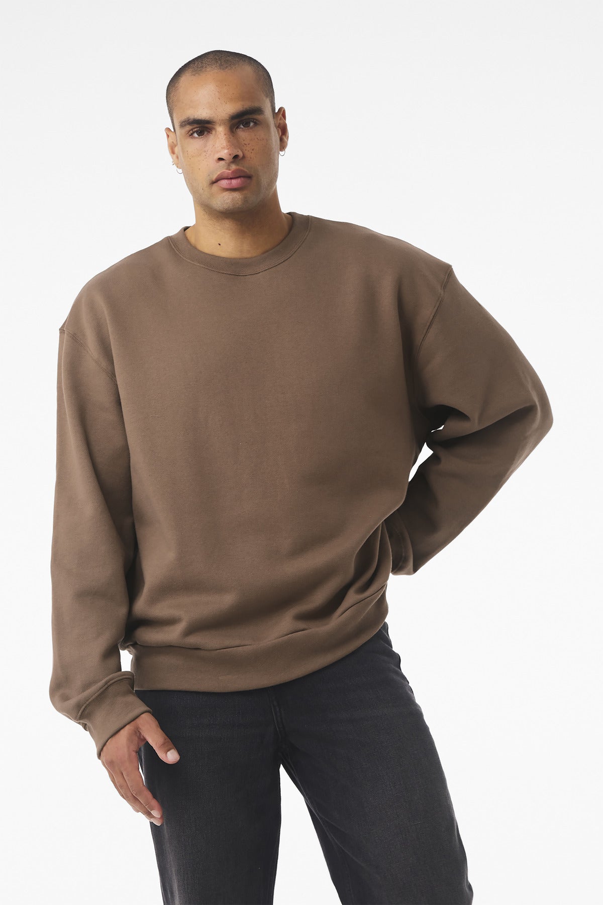 Custom Vintage Brown Unisex 10-Ounce Heavyweight Crewneck BC4711, personalized by SanCanDo Swag in Argyle, TX