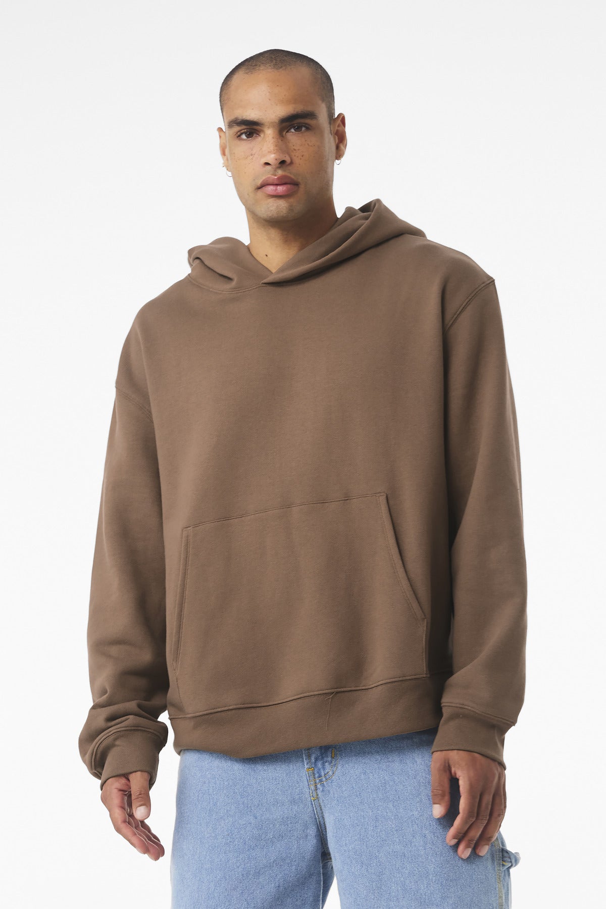 Custom Vintage Brown 10-Ounce Heavyweight Pullover Hoodie BC4719, personalized by SanCanDo Swag in Argyle, TX