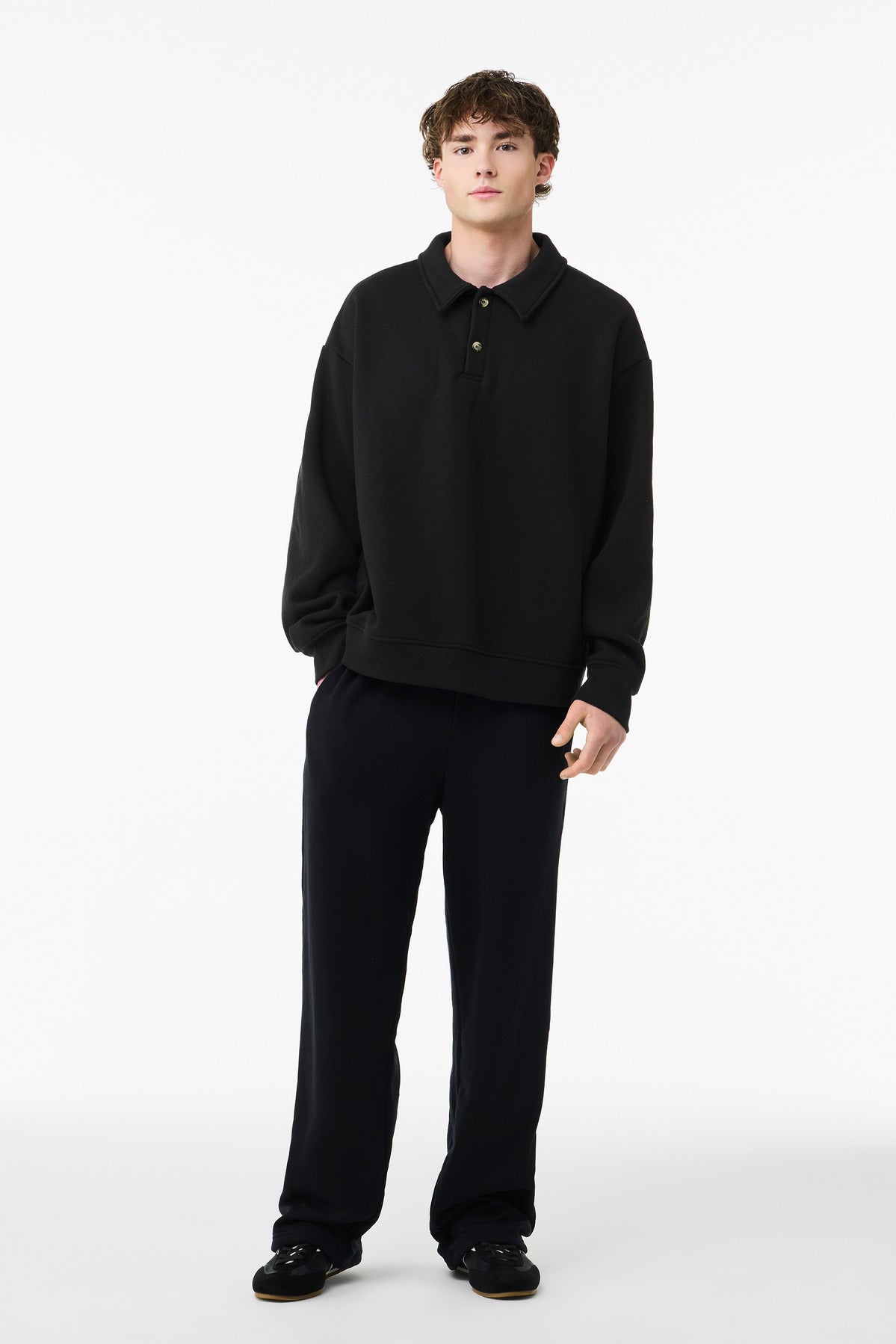 Custom Black Unisex 10-Ounce Polo Sweatshirt BC4741, personalized by SanCanDo Swag in Argyle, TX