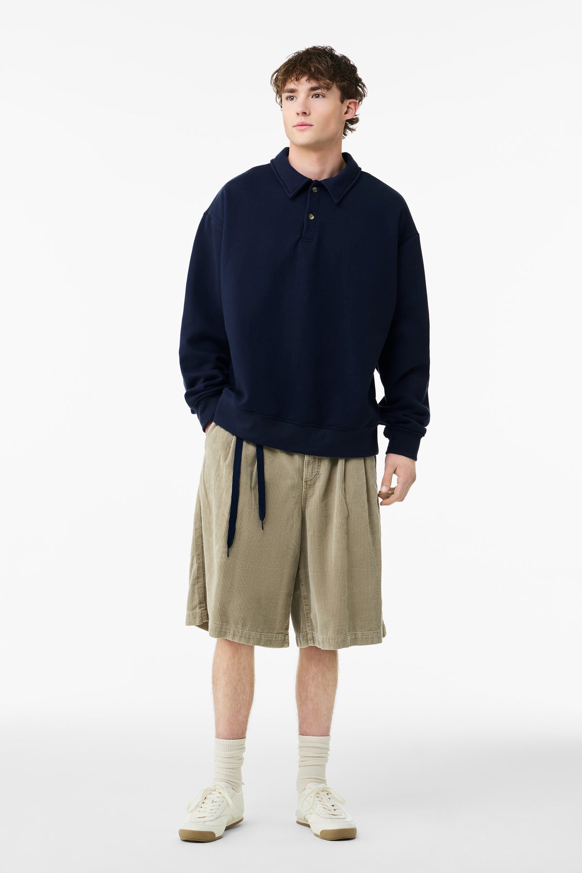 Custom Navy Unisex 10-Ounce Polo Sweatshirt BC4741, personalized by SanCanDo Swag in Argyle, TX